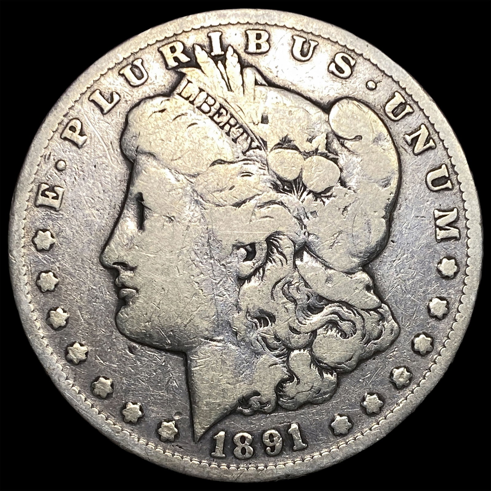 1891-CC Silver Morgan Dollar NICELY CIRCULATED: 1891-CC Silver Morgan Dollar NICELY CIRCULATED