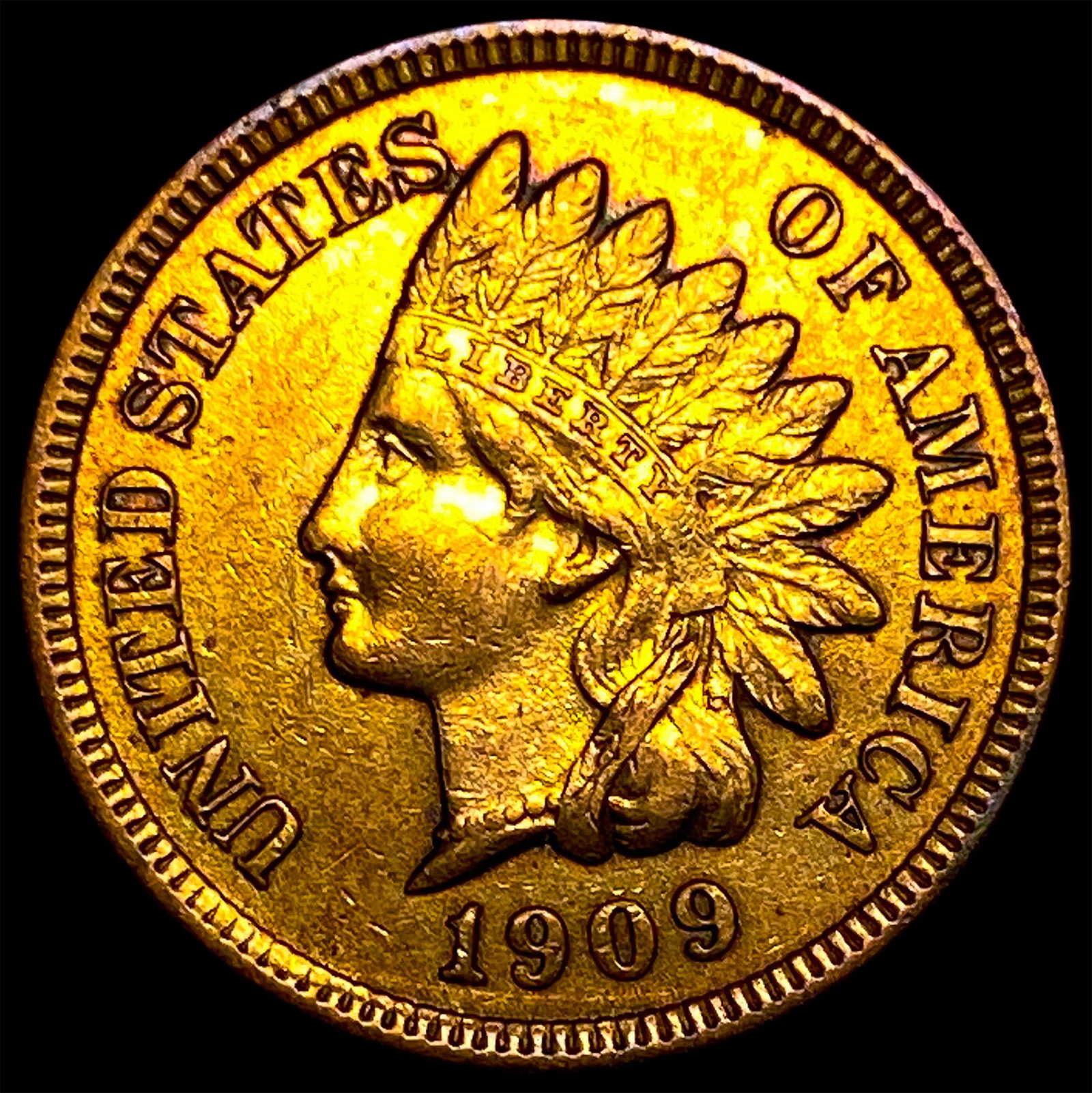 1909 Indian Head Cent CLOSELY UNCIRCULATED: 1909 Indian Head Cent CLOSELY UNCIRCULATED