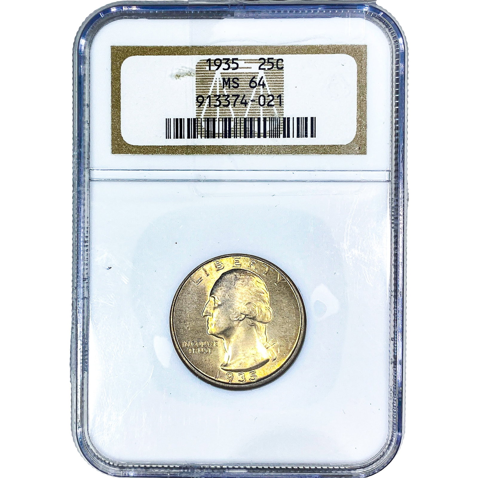 1935 Washington Silver Quarter NGC MS64: 1935 Washington Silver Quarter NGC MS64