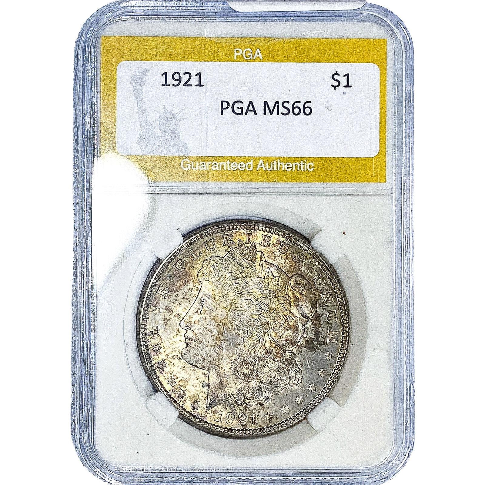 1921 Morgan Silver Dollar PGA MS66: 1921 Morgan Silver Dollar PGA MS66