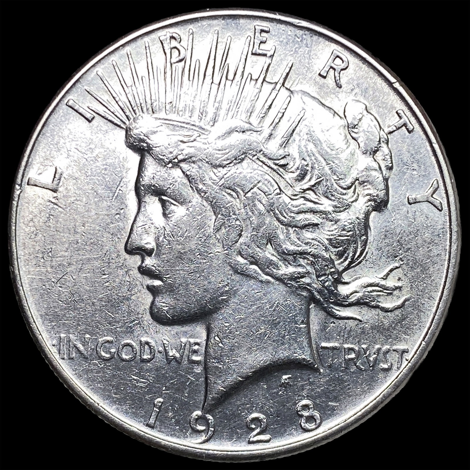 1928-S Silver Peace Dollar NEARLY UNCIRCULATED: 1928-S Silver Peace Dollar NEARLY UNCIRCULATED