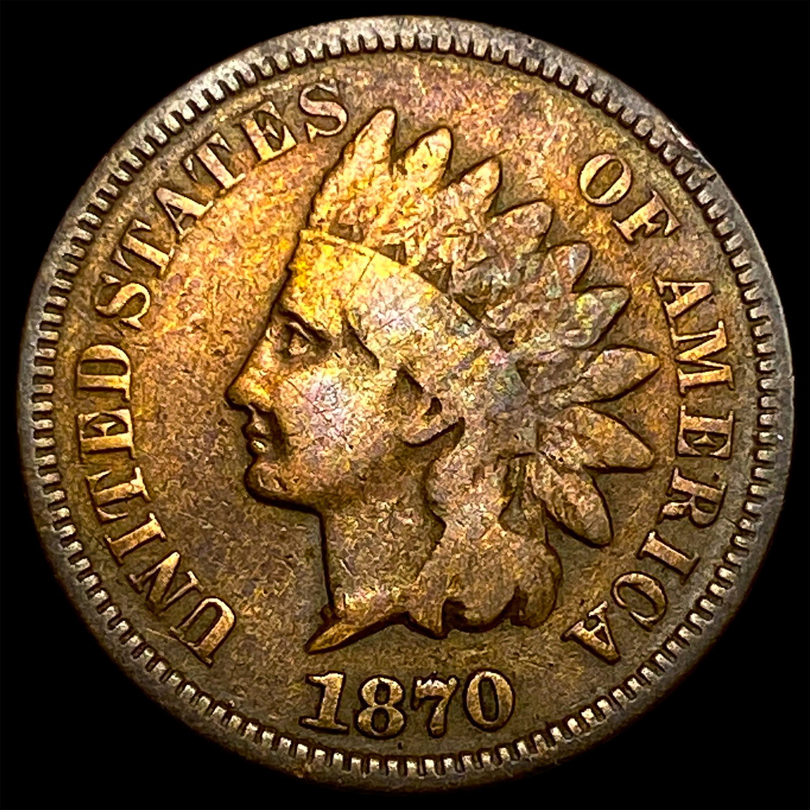 1870 Indian Head Cent NICELY CIRCULATED: 1870 Indian Head Cent NICELY CIRCULATED