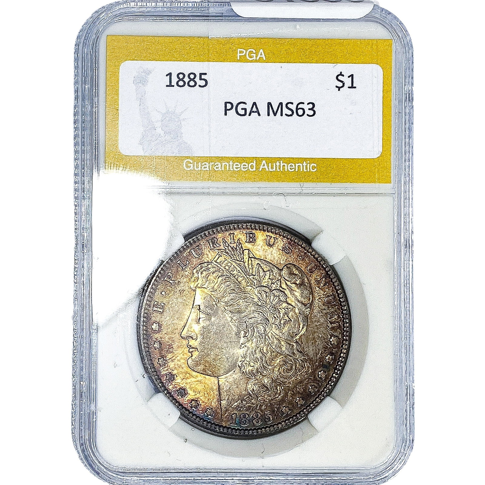 1885 Morgan Silver Dollar PGA MS63: 1885 Morgan Silver Dollar PGA MS63