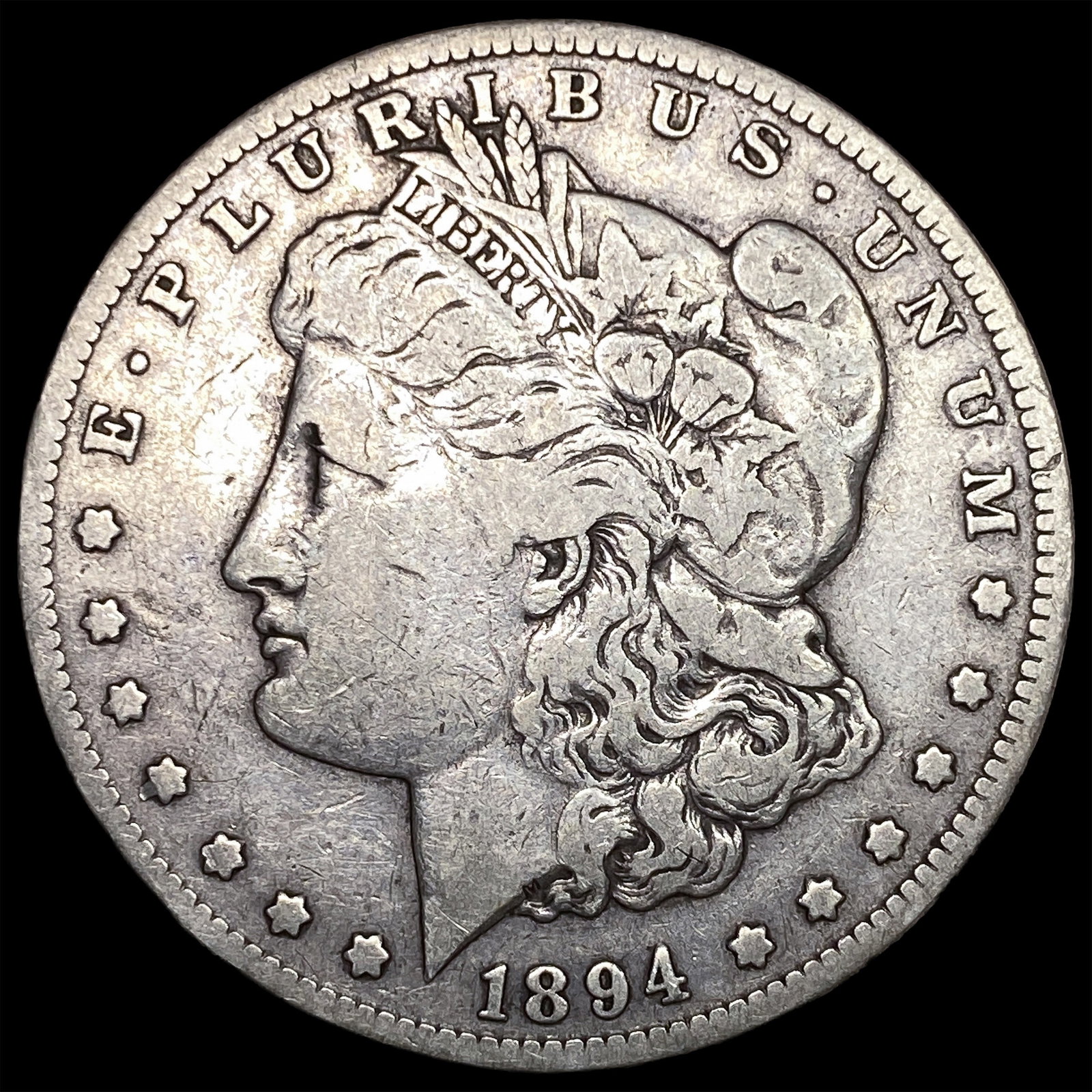 1894-S Silver Morgan Dollar LIGHTLY CIRCULATED: 1894-S Silver Morgan Dollar LIGHTLY CIRCULATED