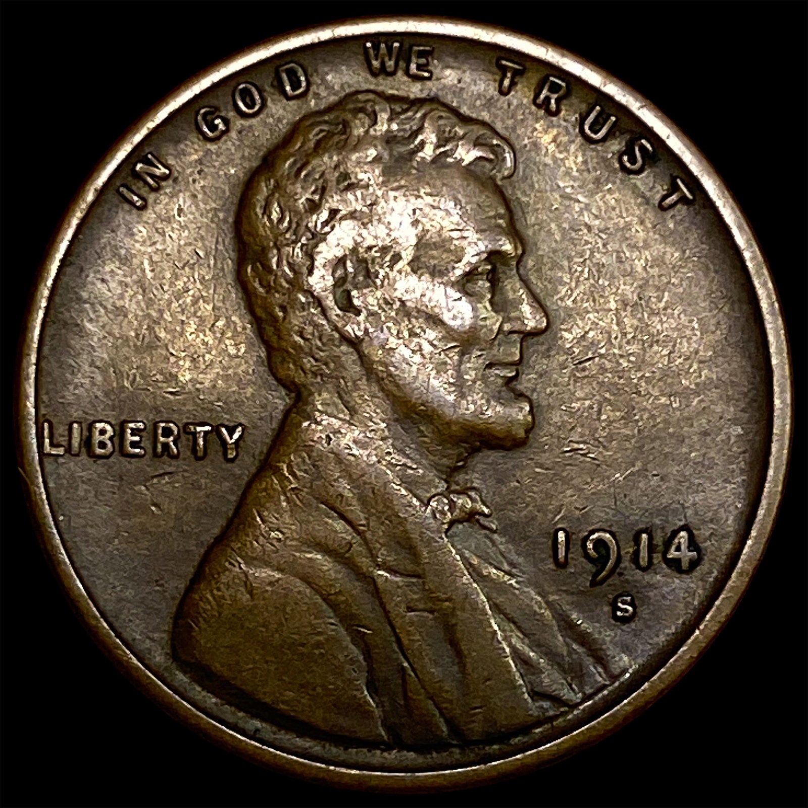 1914-S Lincoln Wheat Cent NEARLY UNCIRCULATED (1 of 2)