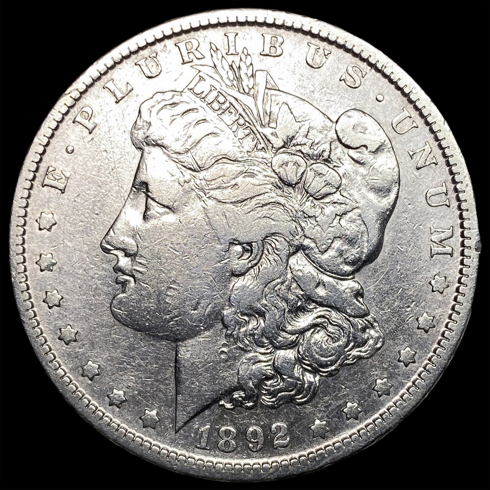 1892-S Silver Morgan Dollar NEARLY UNCIRCULATED: 1892-S Silver Morgan Dollar NEARLY UNCIRCULATED