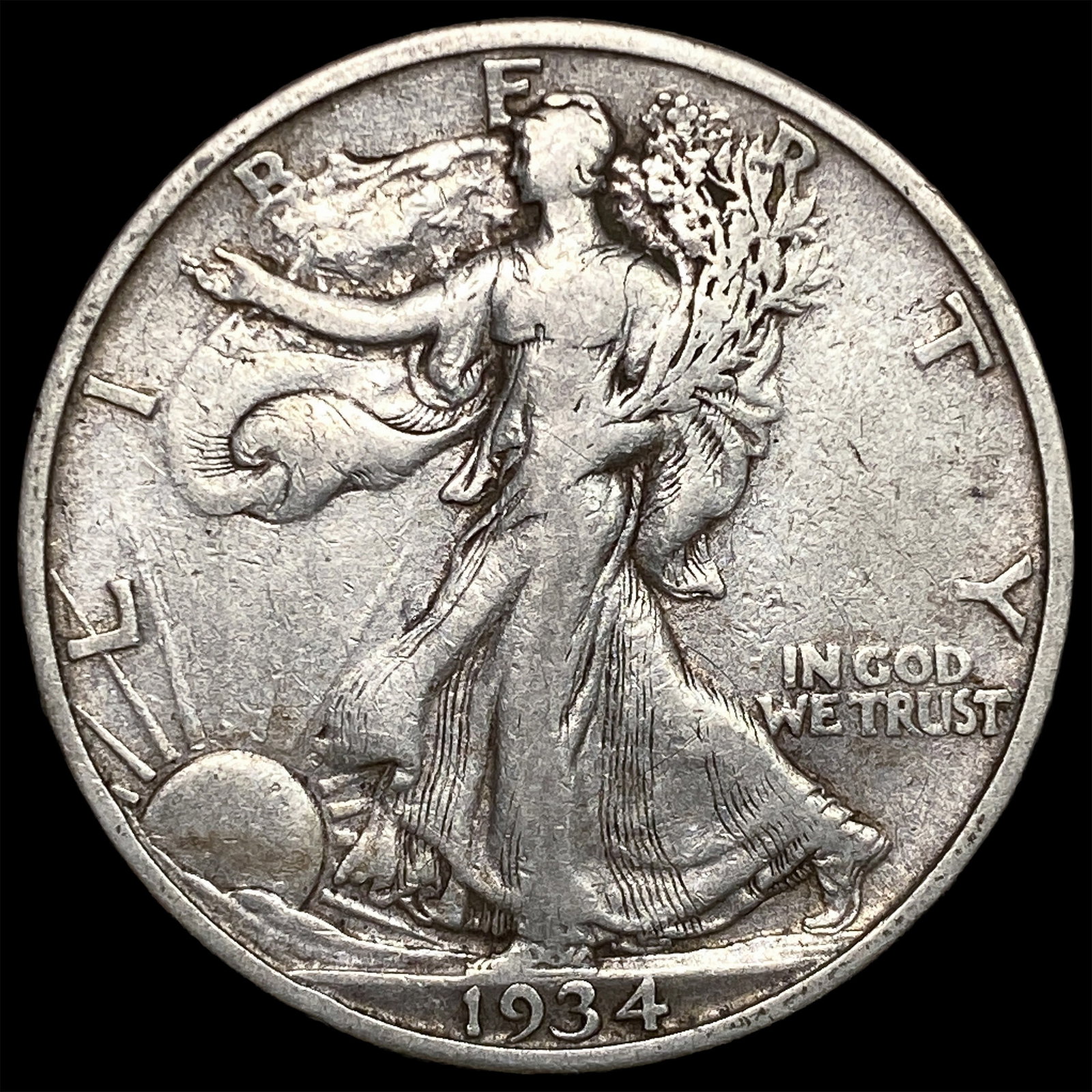 1934-S Silver Half Dollar NEARLY UNCIRCULATED: 1934-S Silver Half Dollar NEARLY UNCIRCULATED