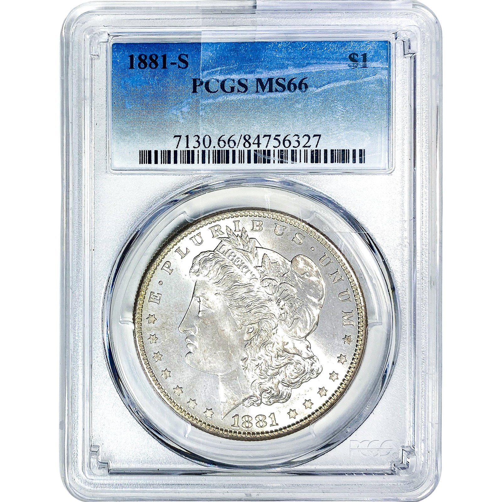 1881-S Morgan Silver Dollar PCGS MS66: 1881-S Morgan Silver Dollar PCGS MS66
