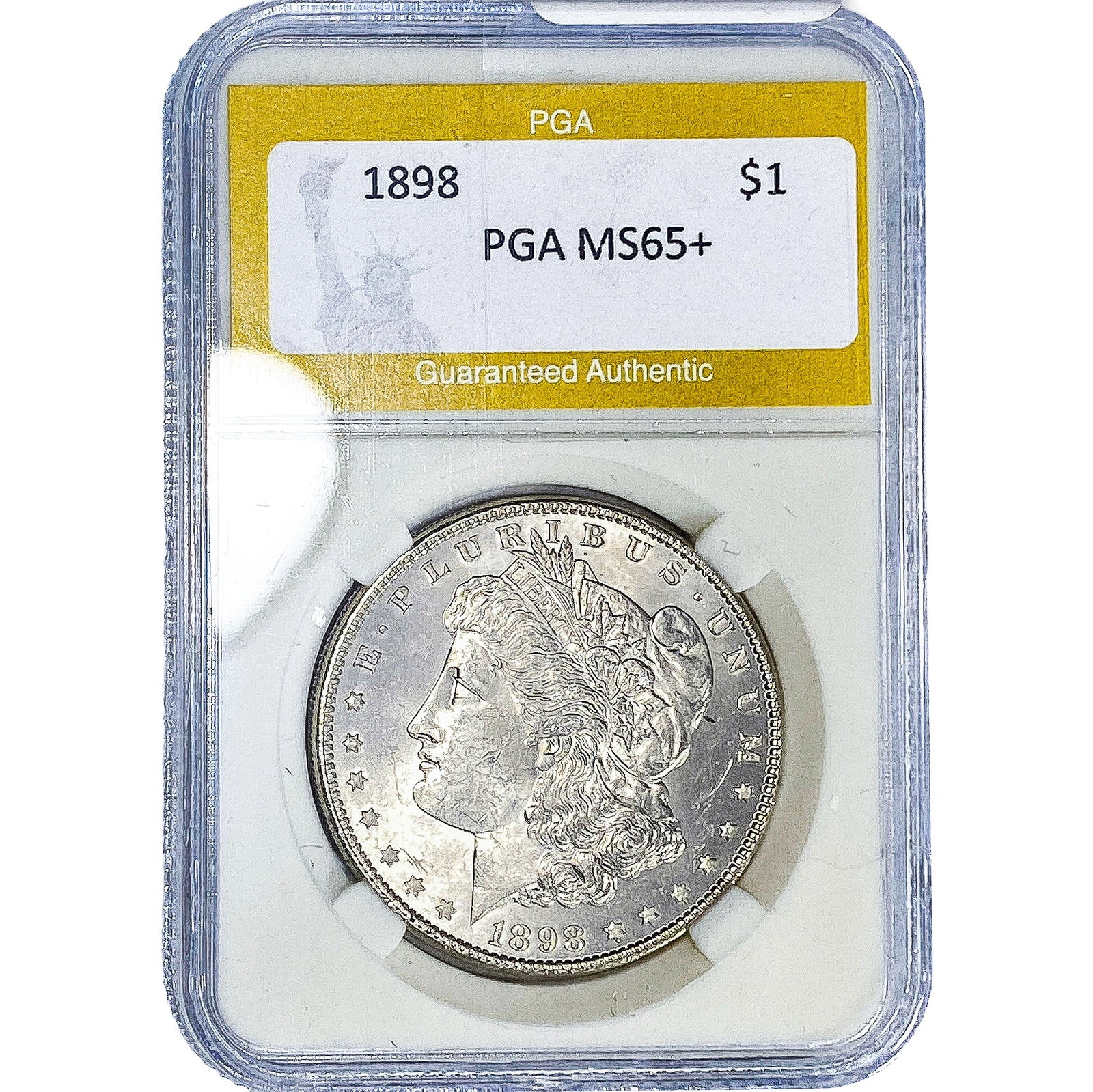1898 Morgan Silver Dollar PGA MS65+: 1898 Morgan Silver Dollar PGA MS65+