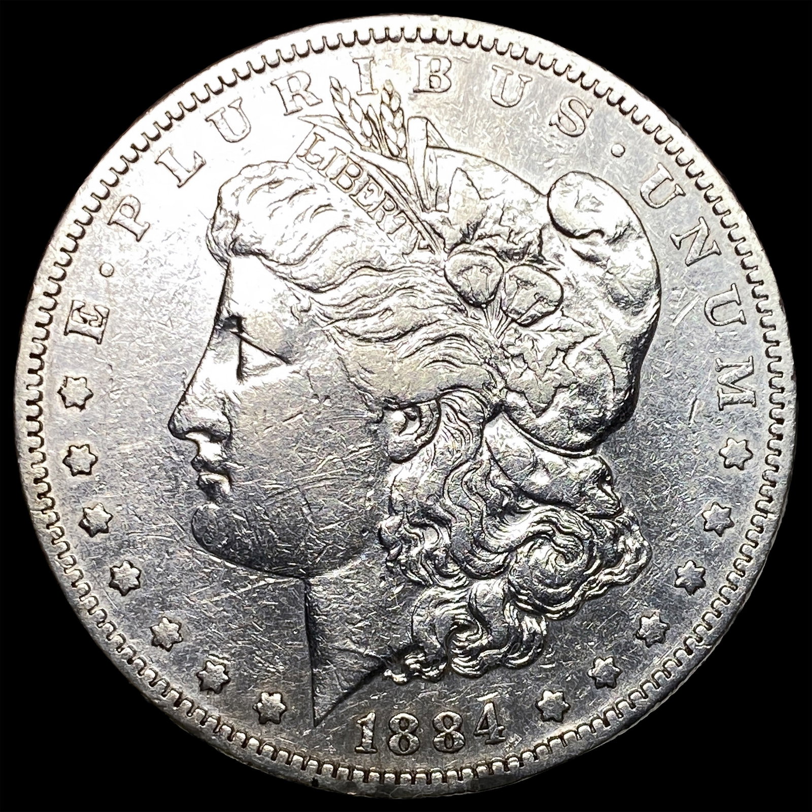 1884-S Silver Morgan Dollar NEARLY UNCIRCULATED: 1884-S Silver Morgan Dollar NEARLY UNCIRCULATED
