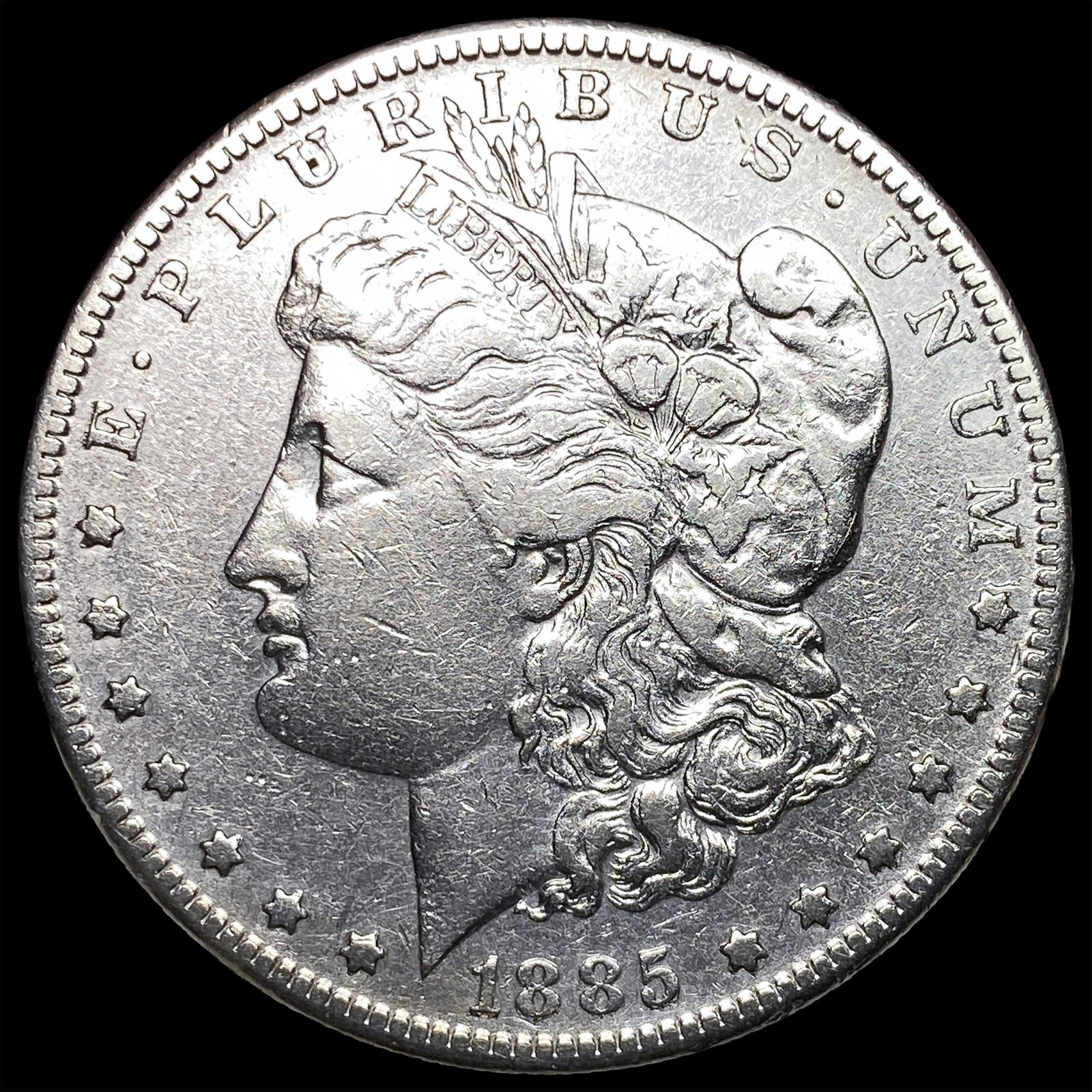1885-S Silver Morgan Dollar NEARLY UNCIRCULATED: 1885-S Silver Morgan Dollar NEARLY UNCIRCULATED