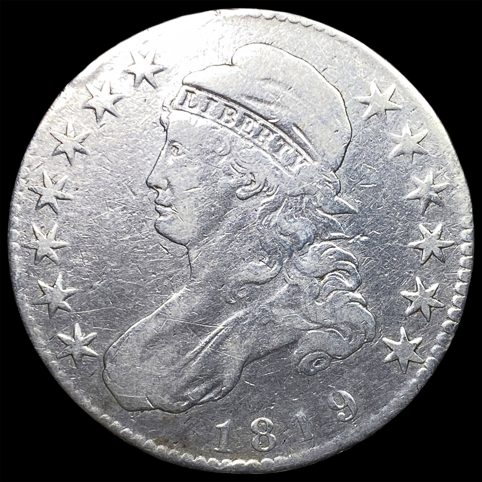 1819 Capped Bust Half Dollar LIGHTLY CIRCULATED: 1819 Capped Bust Half Dollar LIGHTLY CIRCULATED