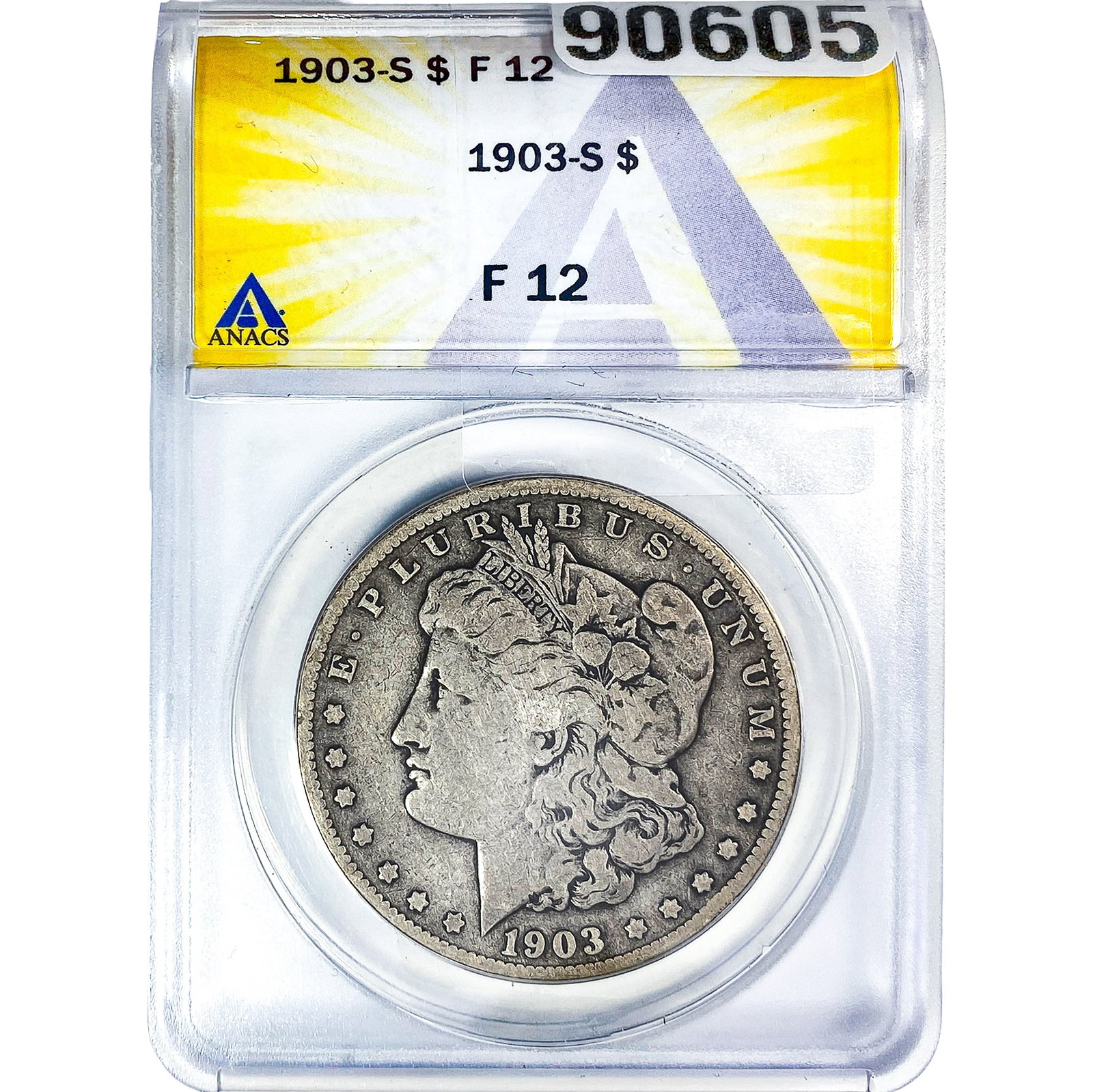 1903-S Morgan Silver Dollar ANACS F12: 1903-S Morgan Silver Dollar ANACS F12