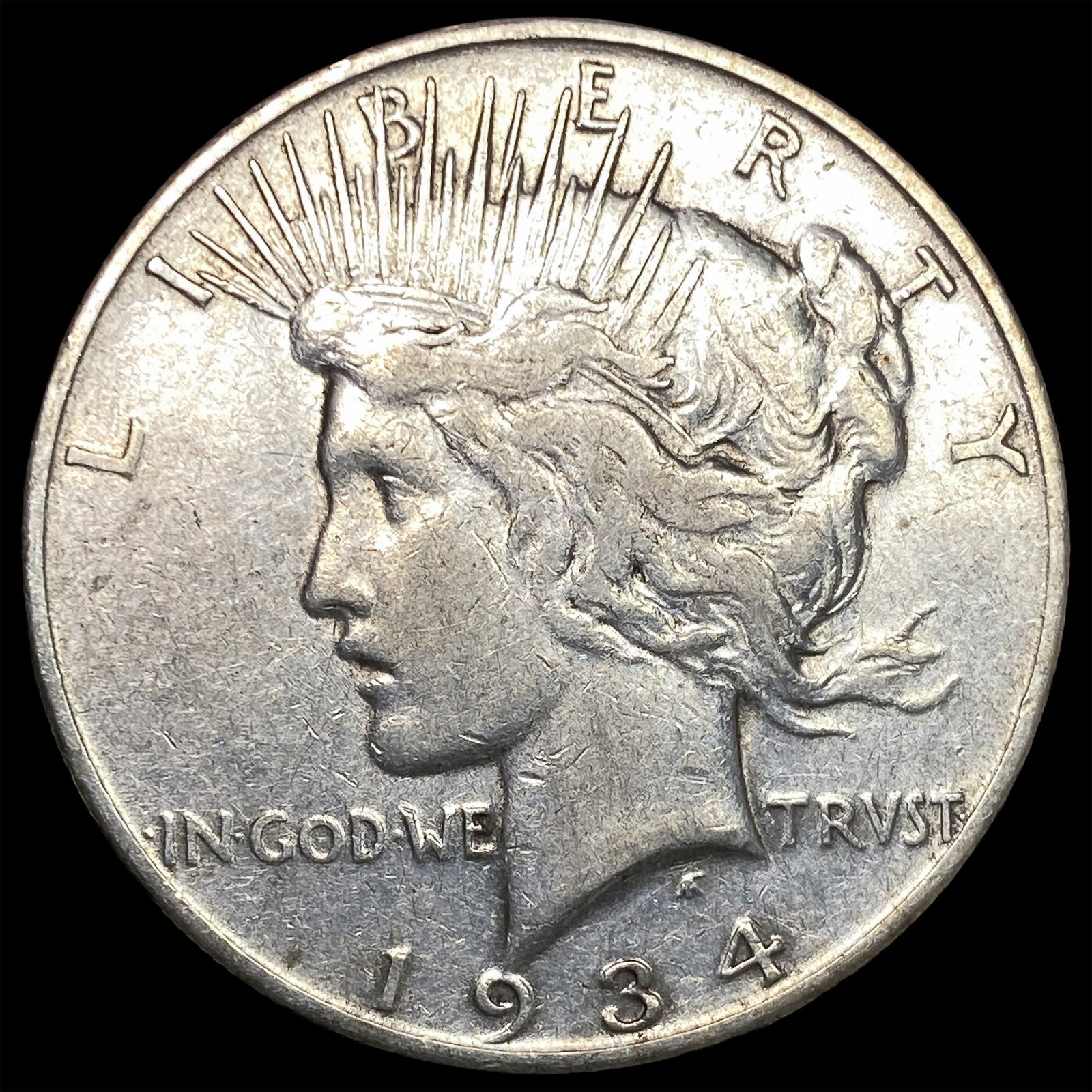 1934 Silver Peace Dollar NEARLY UNCIRCULATED: 1934 Silver Peace Dollar NEARLY UNCIRCULATED