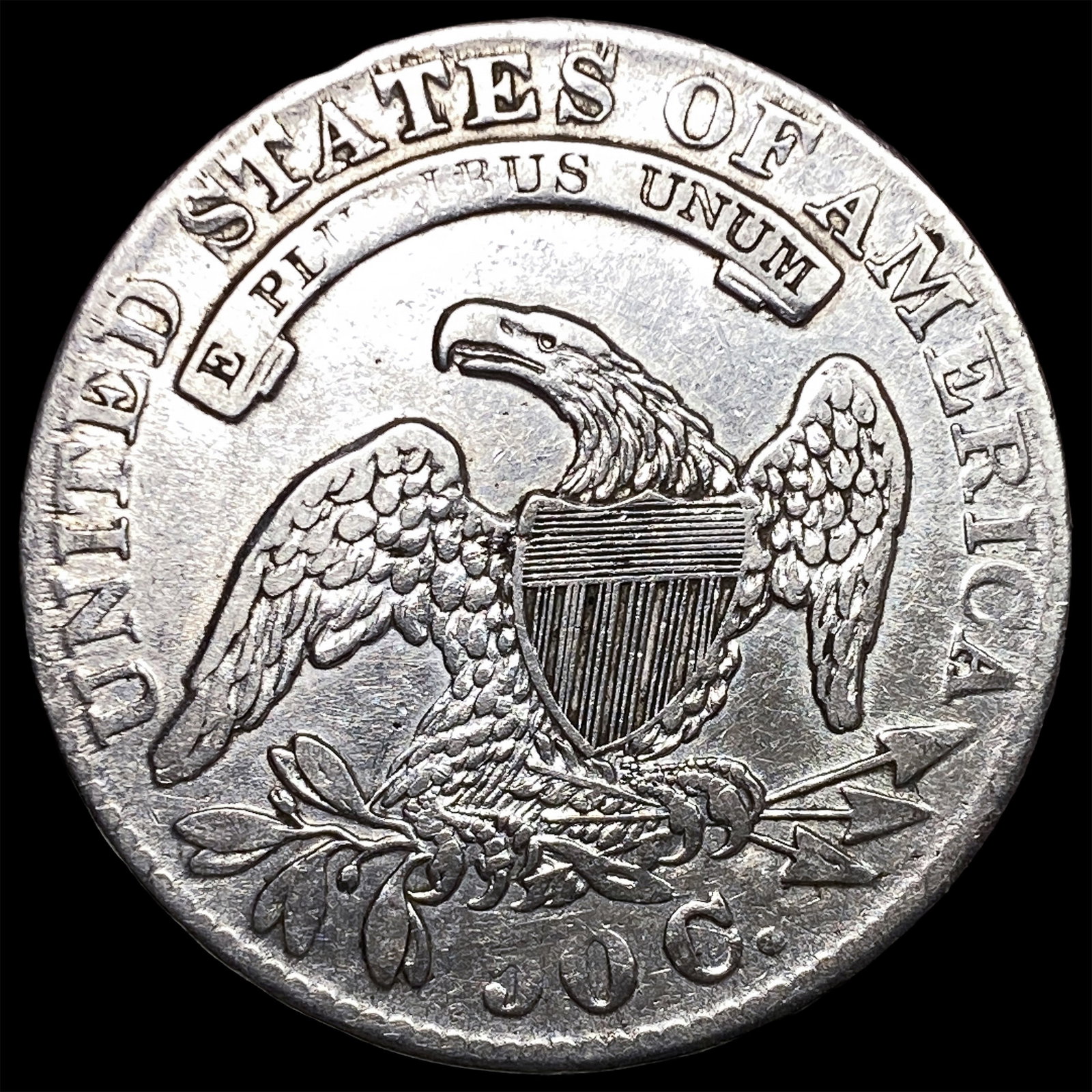 1833 Capped Bust Half Dollar CLOSELY UNCIRCULATED - 2