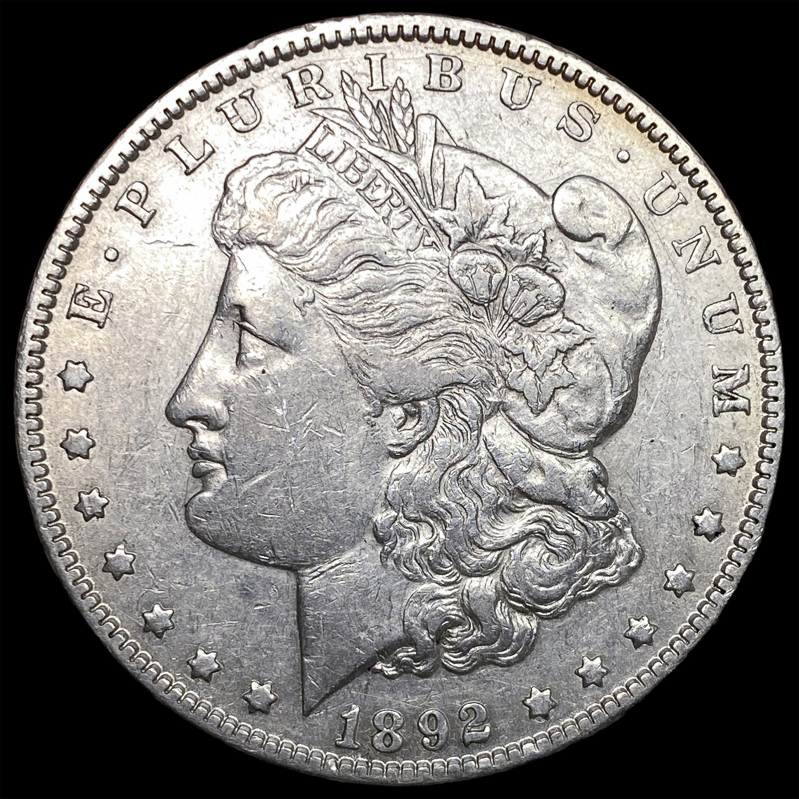 1892-S Silver Morgan Dollar NEARLY UNCIRCULATED: 1892-S Silver Morgan Dollar NEARLY UNCIRCULATED