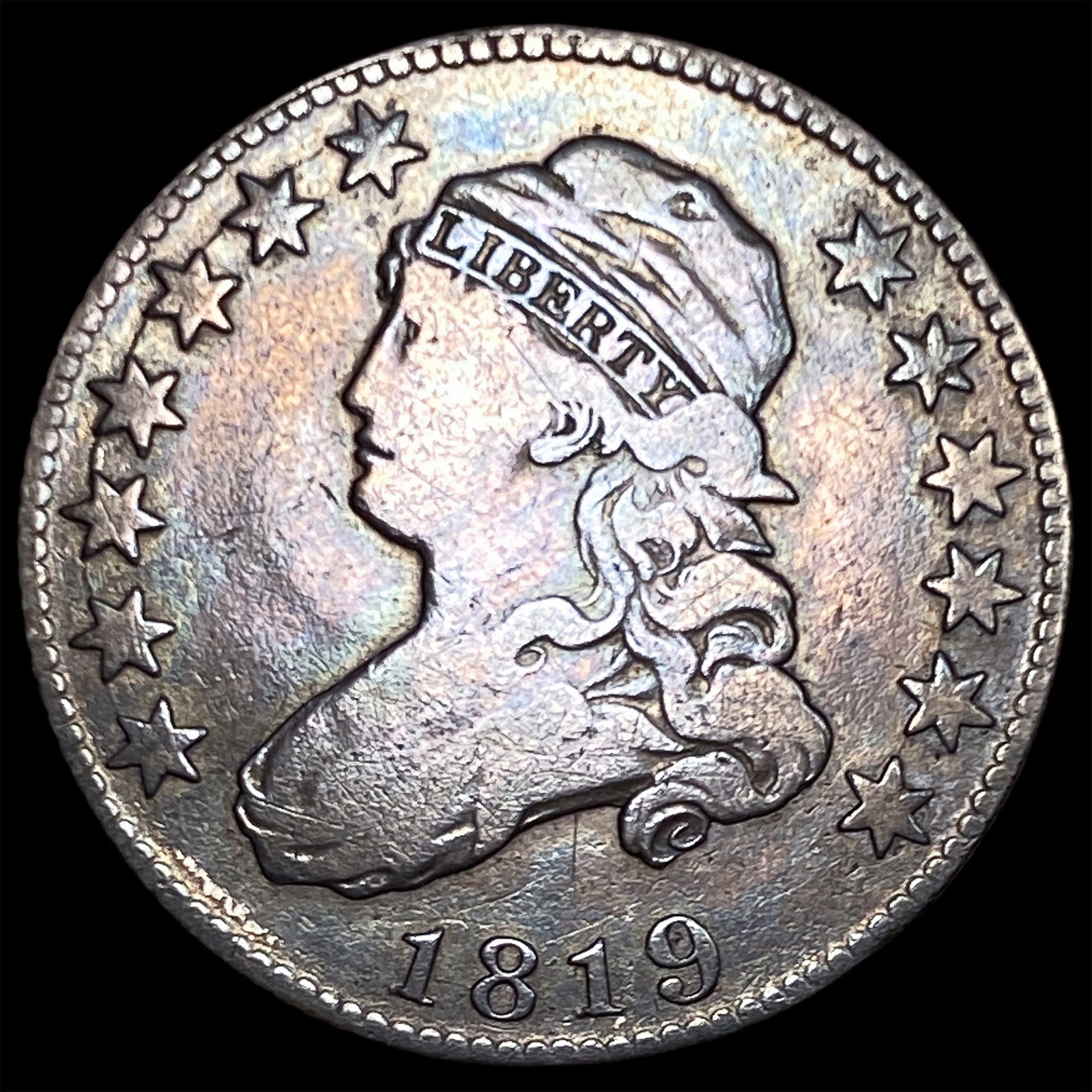 1819 Capped Bust Quarter ABOUT UNCIRCULATED: 1819 Capped Bust Quarter ABOUT UNCIRCULATED