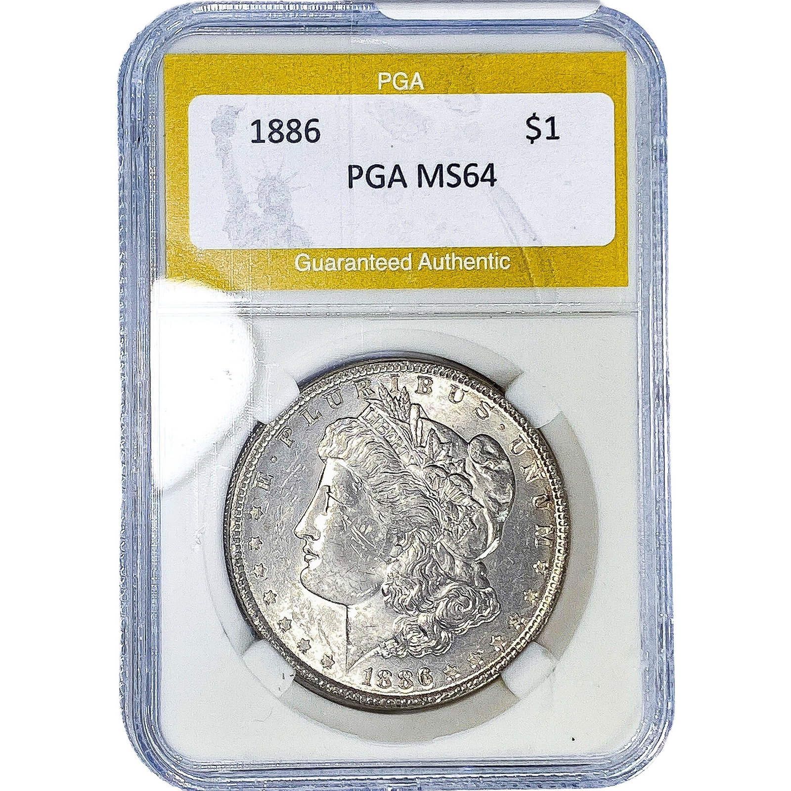 1886 Morgan Silver Dollar PGA MS64: 1886 Morgan Silver Dollar PGA MS64