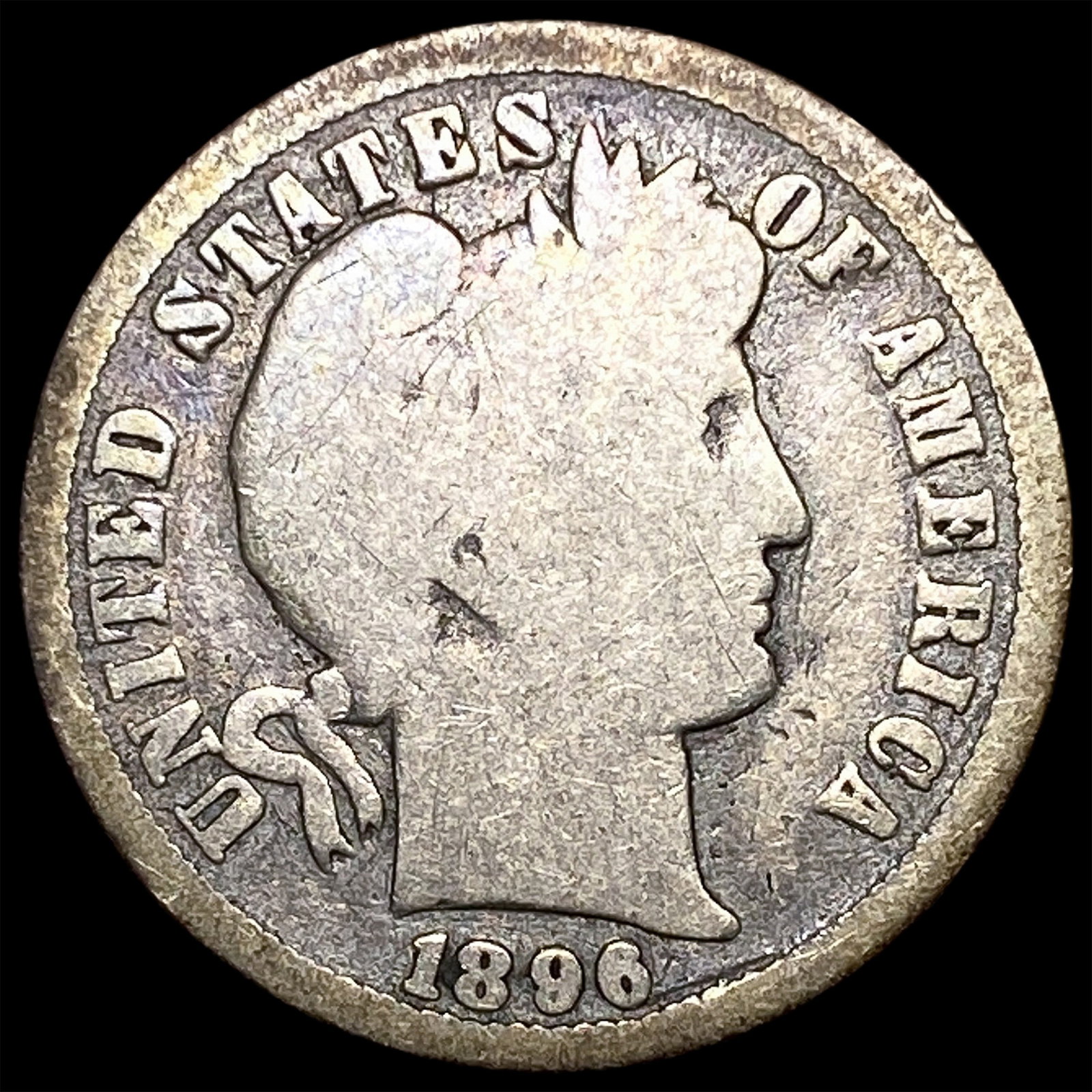 1896-O Silver Barber Dime NICELY CIRCULATED: 1896-O Silver Barber Dime NICELY CIRCULATED