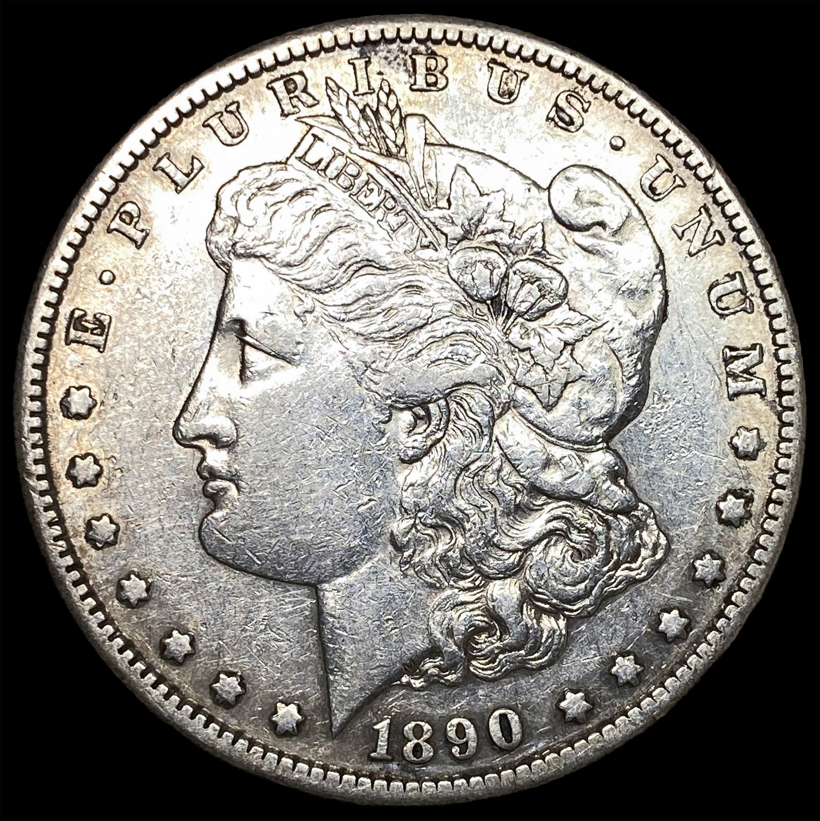 1890 Silver Morgan Dollar NEARLY UNCIRCULATED: 1890 Silver Morgan Dollar NEARLY UNCIRCULATED