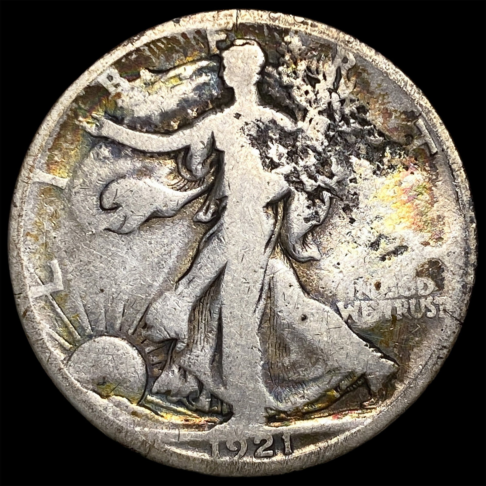 1921-S Silver Walking Liberty Half Dollar NICELY CIRCULATED: 1921-S Silver Walking Liberty Half Dollar NICELY CIRCULATED