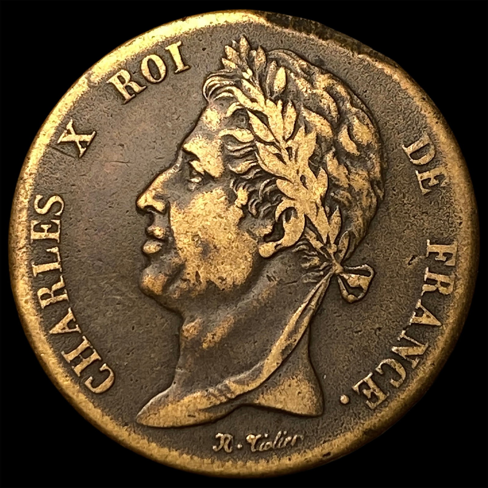 1830A French Colonies Bronze 5 Centimes: 1830A French Colonies Bronze 5 Centimes