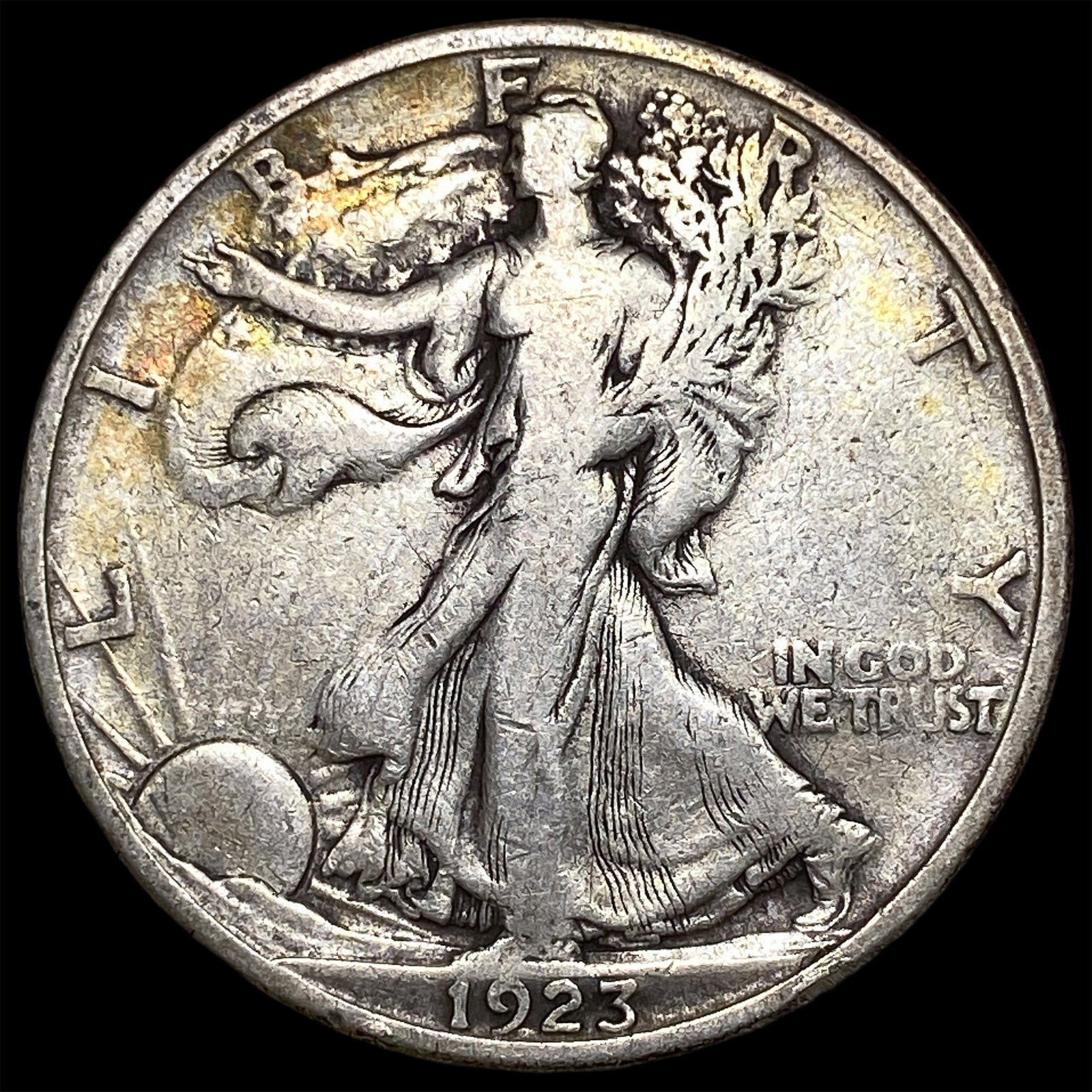1923-S Silver Walking Liberty Half Dollar LIGHTLY CIRCULATED: 1923-S Silver Walking Liberty Half Dollar LIGHTLY CIRCULATED