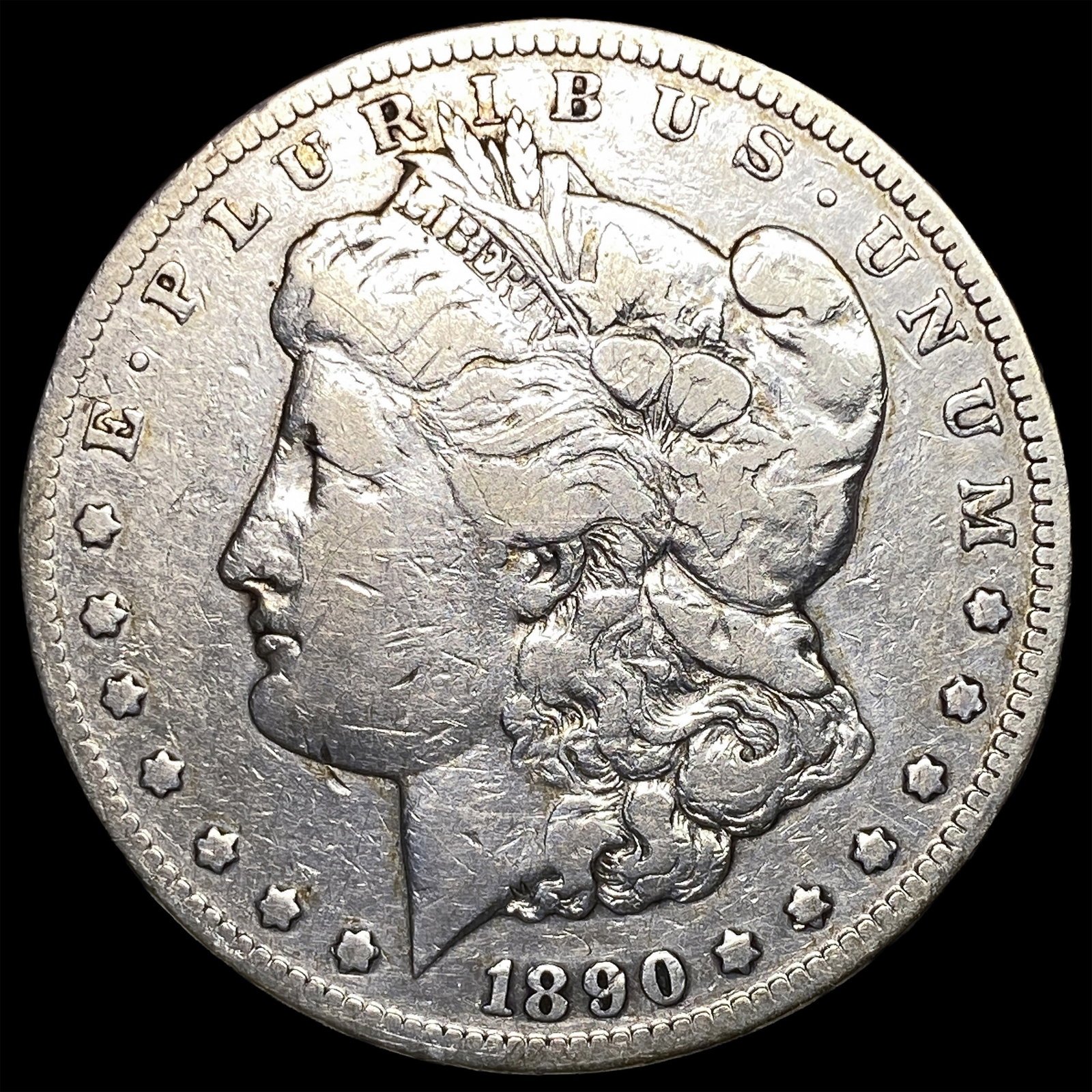 1890-CC Silver Morgan Dollar LIGHTLY CIRCULATED: 1890-CC Silver Morgan Dollar LIGHTLY CIRCULATED