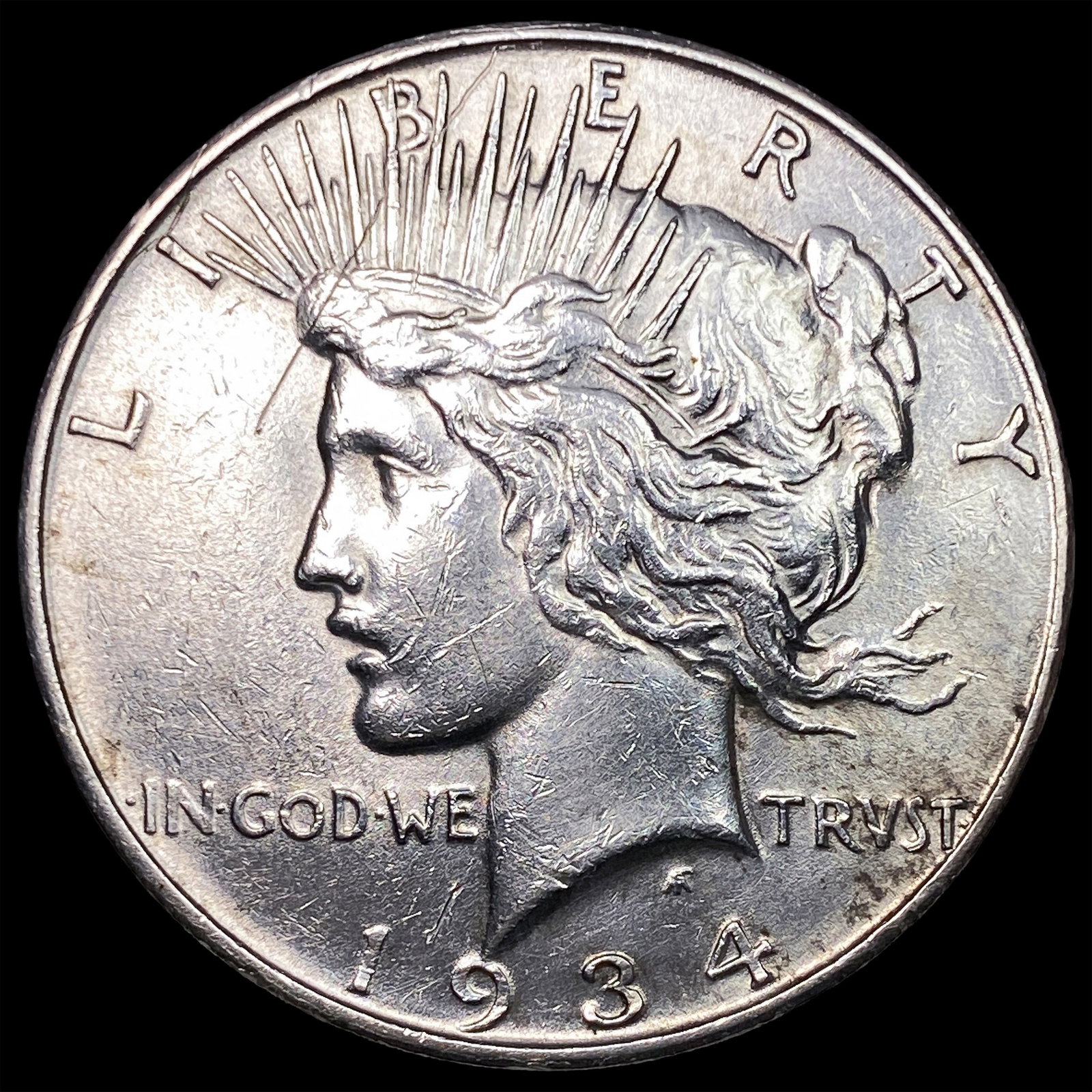 1934 Silver Peace Dollar CLOSELY UNCIRCULATED: 1934 Silver Peace Dollar CLOSELY UNCIRCULATED