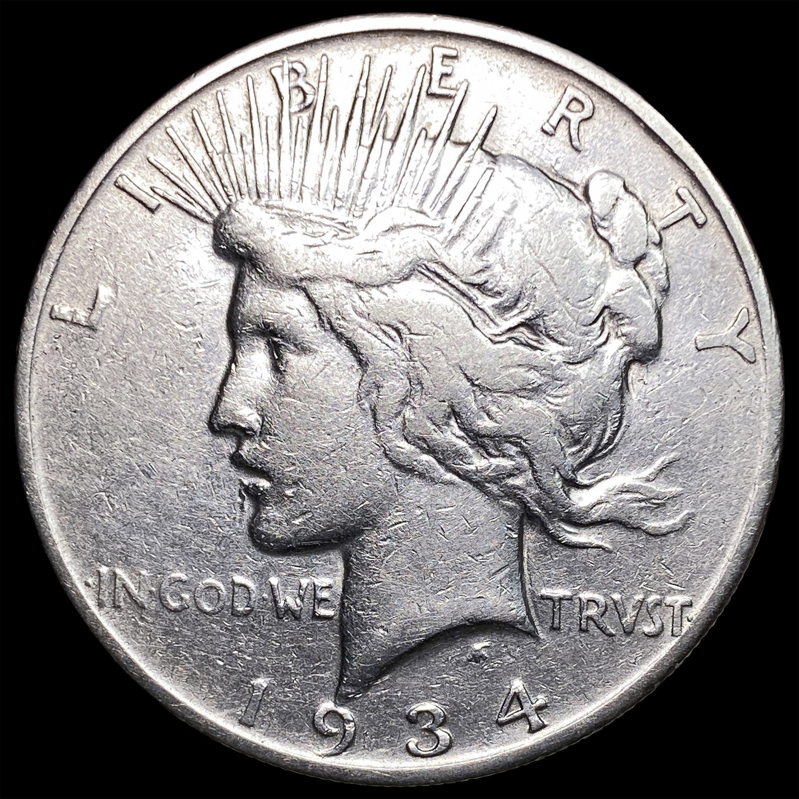 1934 Peace Silver Dollar LIGHTLY CIRCULATED: 1934 Peace Silver Dollar LIGHTLY CIRCULATED