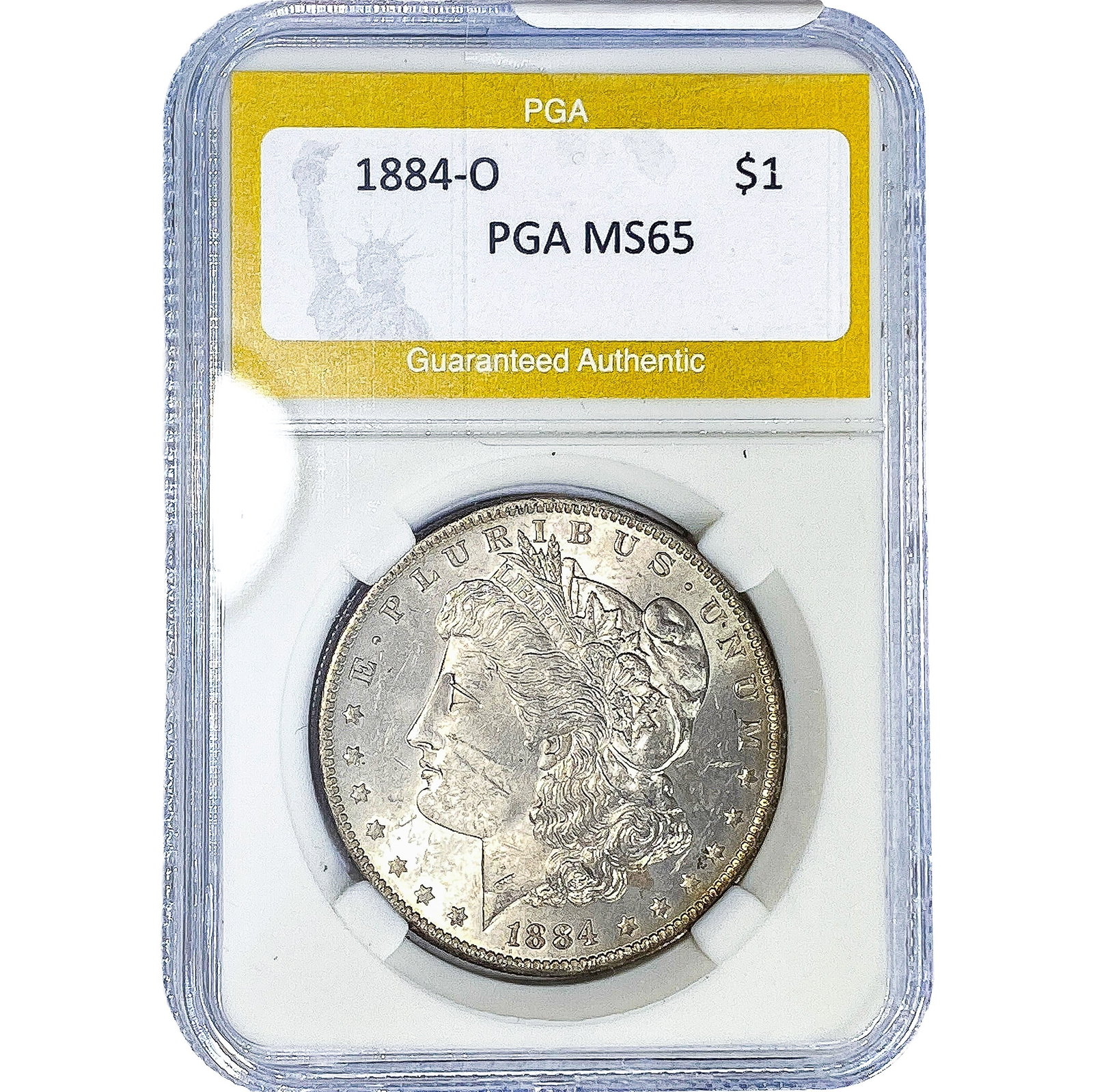 1884-O Morgan Silver Dollar PGA MS65: 1884-O Morgan Silver Dollar PGA MS65