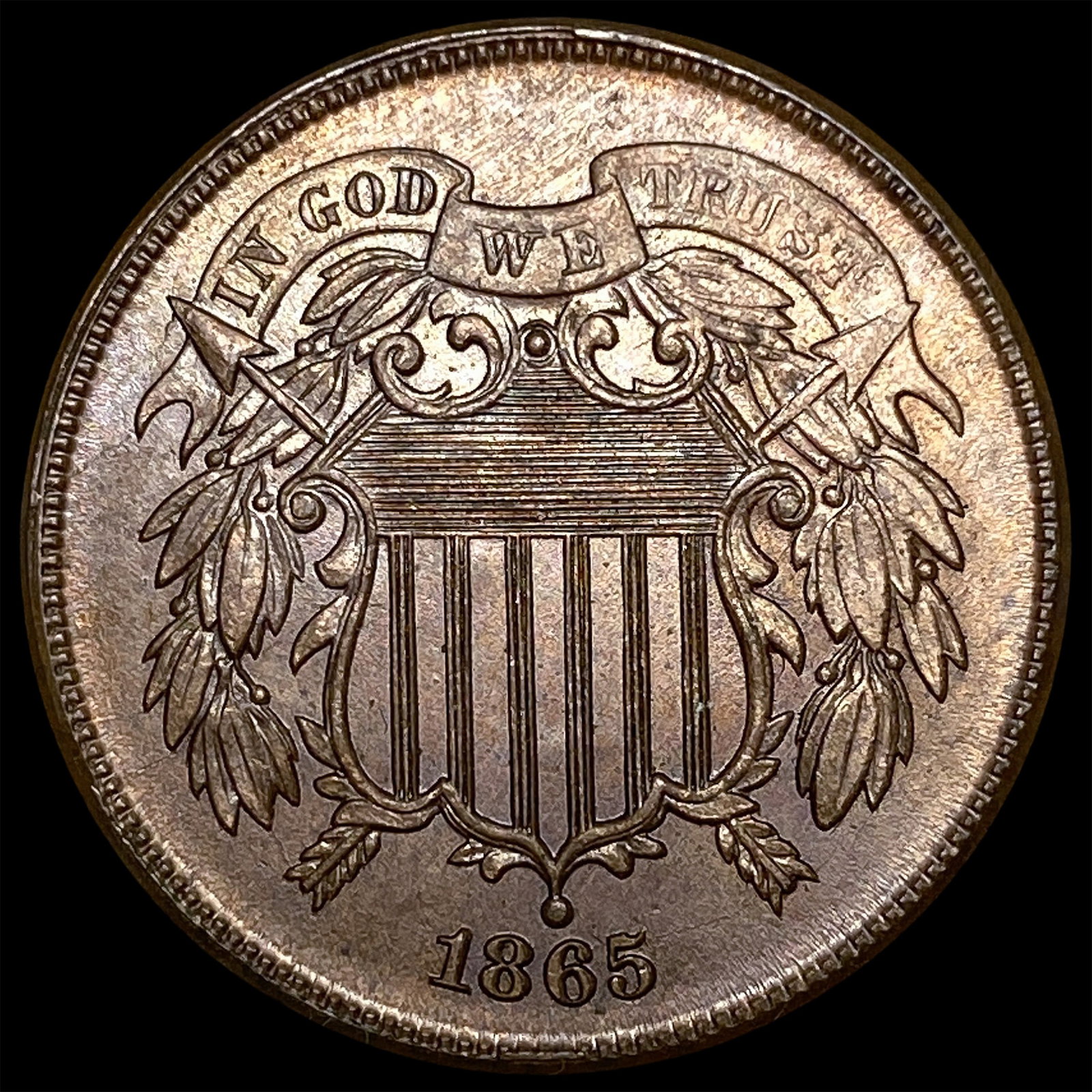 1865 Two-Cent Piece UNCIRCULATED: 1865 Two-Cent Piece UNCIRCULATED