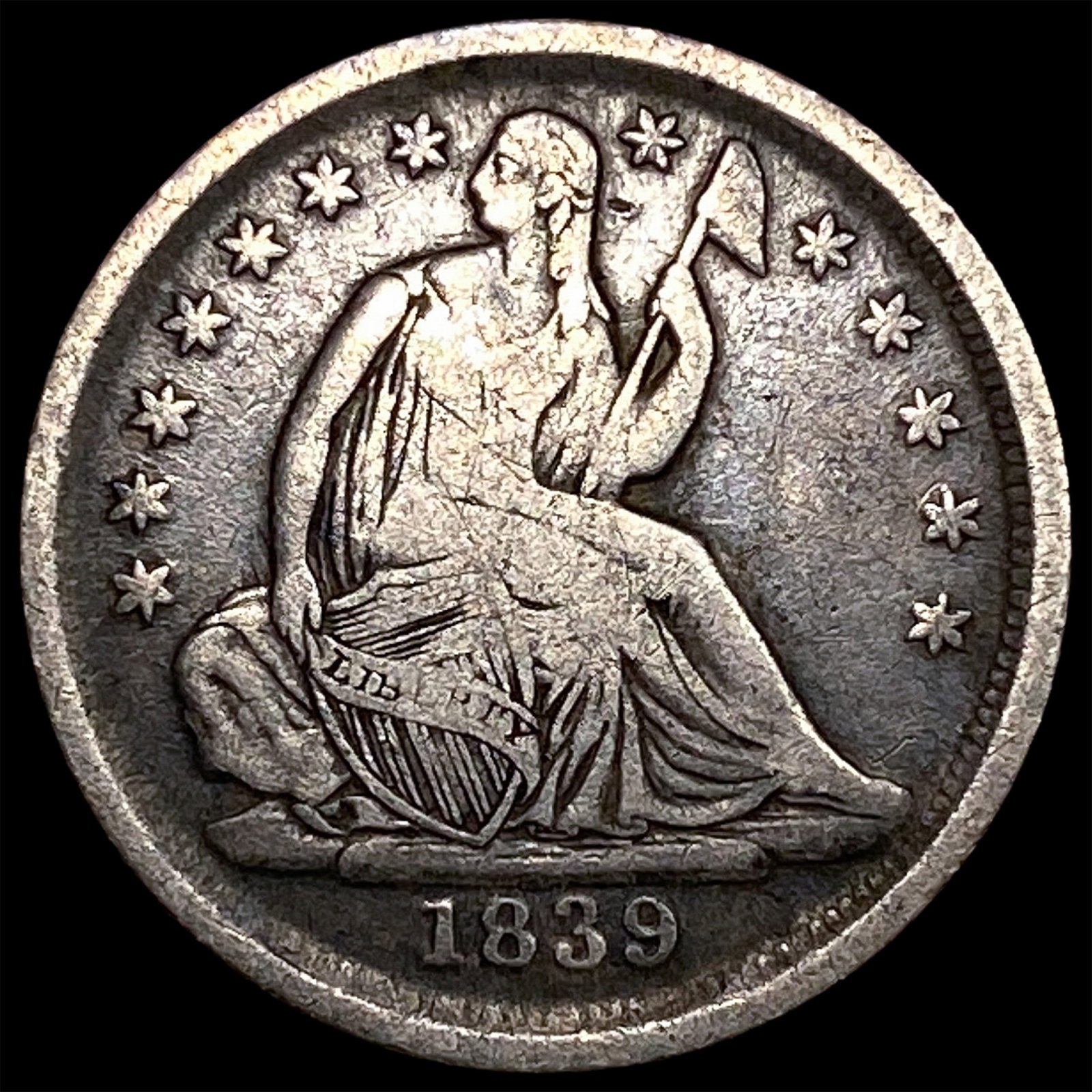 1839-O Silver Half Dime LIGHTLY CIRCULATED: 1839-O Silver Half Dime LIGHTLY CIRCULATED