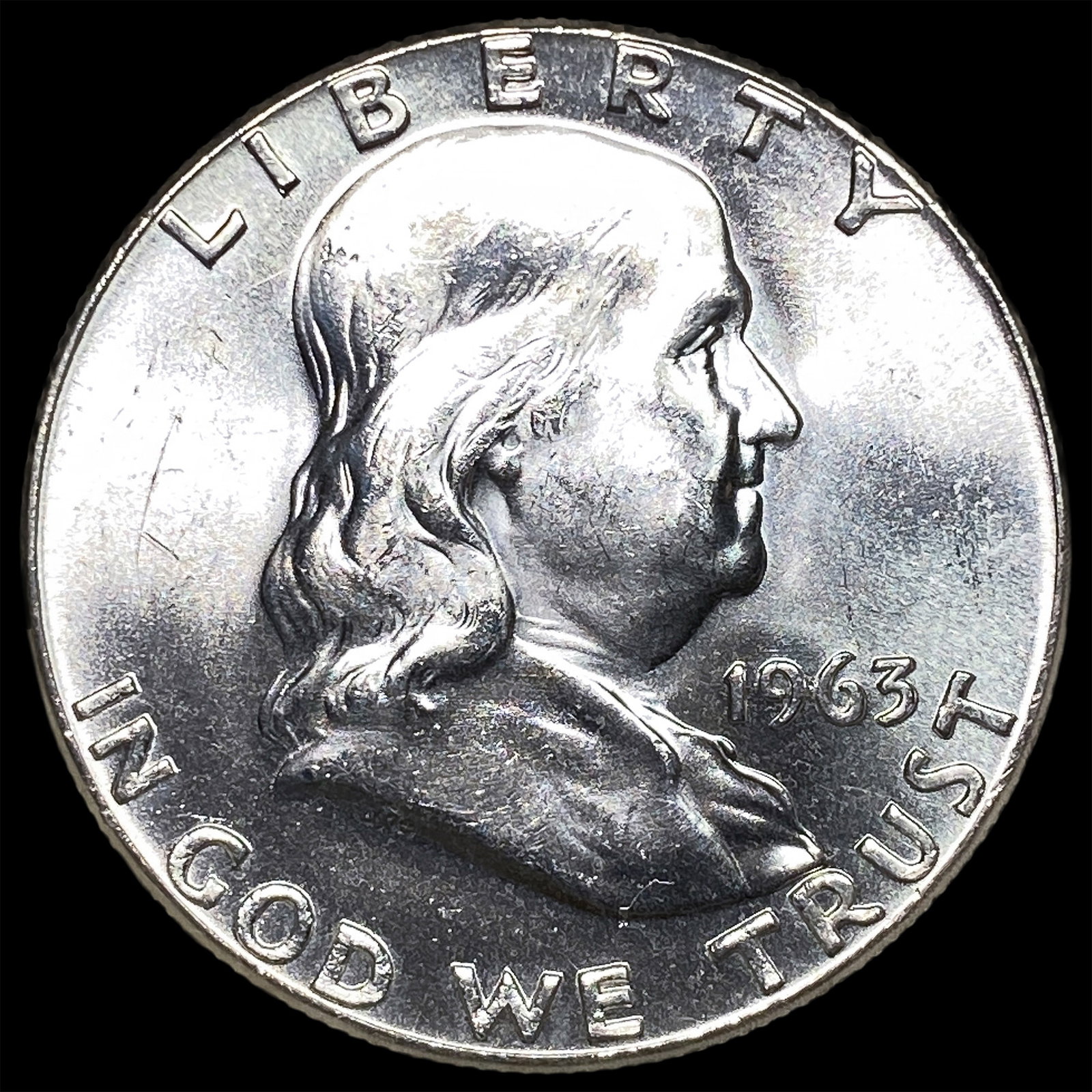 1963 Franklin Silver Half Dollar UNCIRCULATED: 1963 Franklin Silver Half Dollar UNCIRCULATED