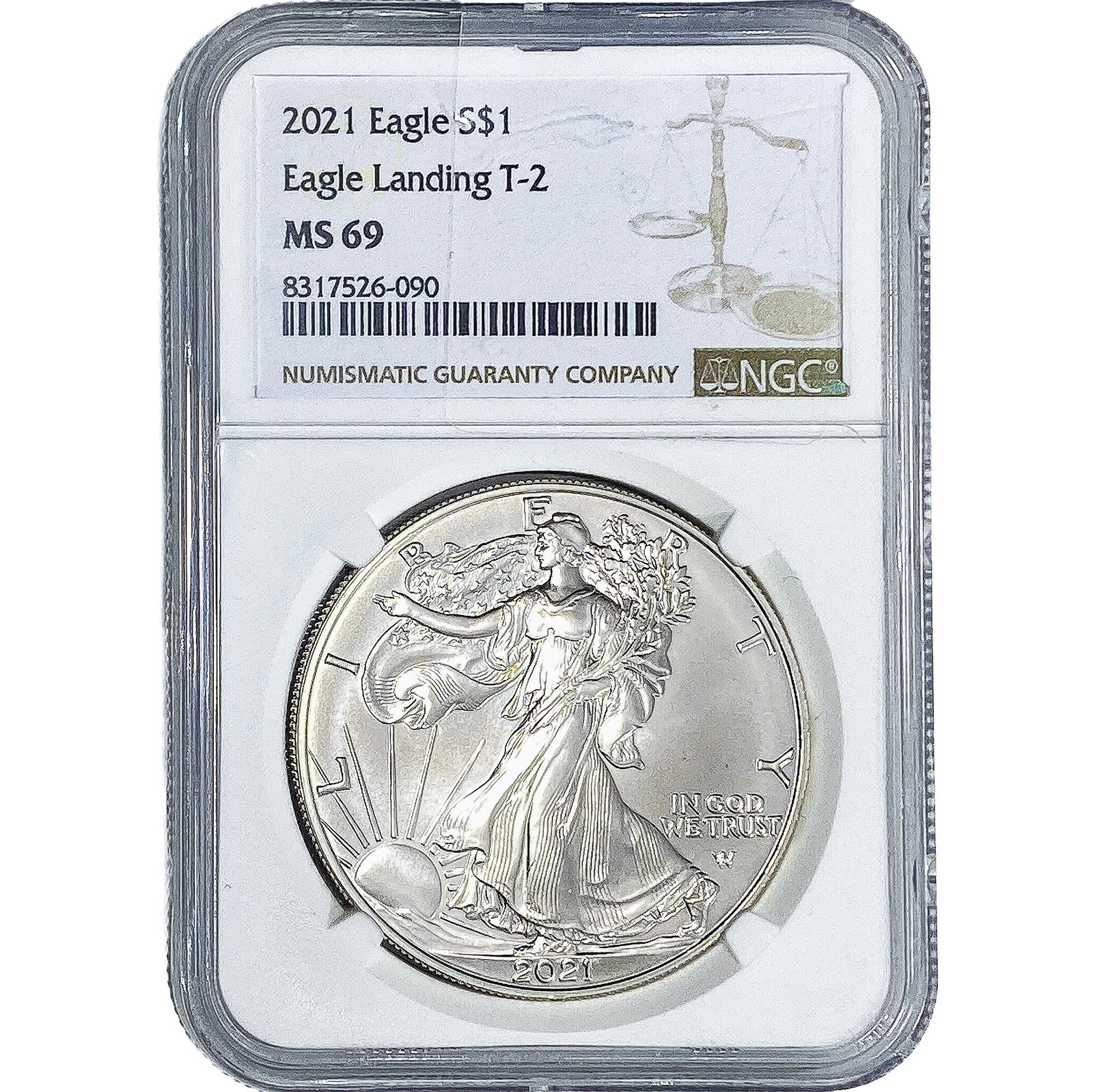 2021 Silver Eagle NGC MS69 (1 of 2)