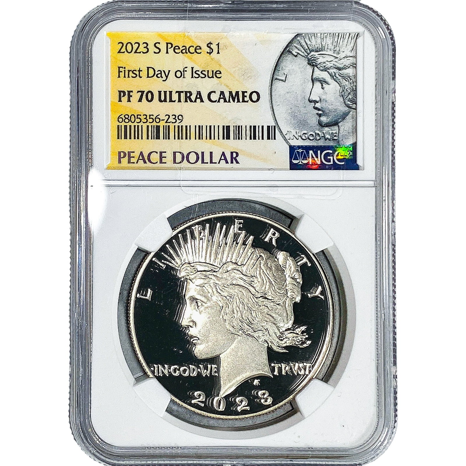 2023-S Silver Peace Dollar NGC PF70 Ultra Cameo: 2023-S Silver Peace Dollar NGC PF70 Ultra Cameo