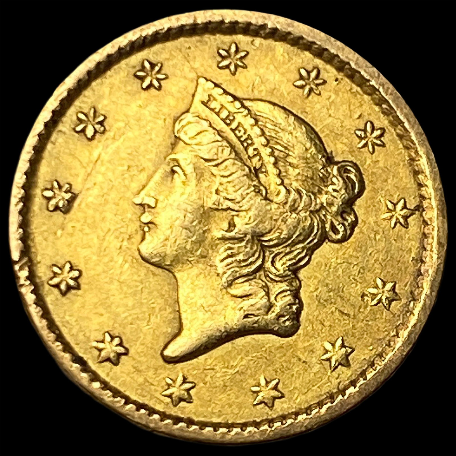 1851 Gold $1 Liberty Head CLOSELY UNCIRCULATED: 1851 Gold $1 Liberty Head CLOSELY UNCIRCULATED