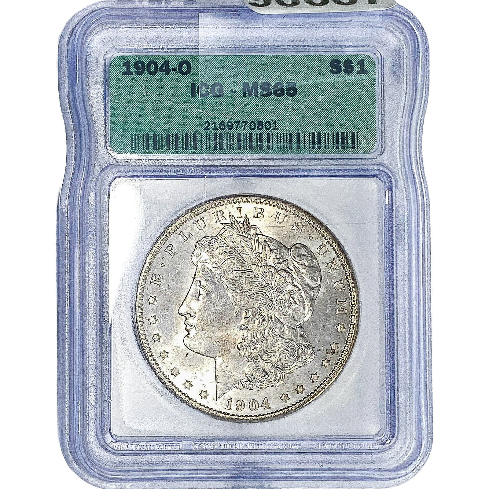 1904-O Morgan Silver Dollar ICG MS65: 1904-O Morgan Silver Dollar ICG MS65