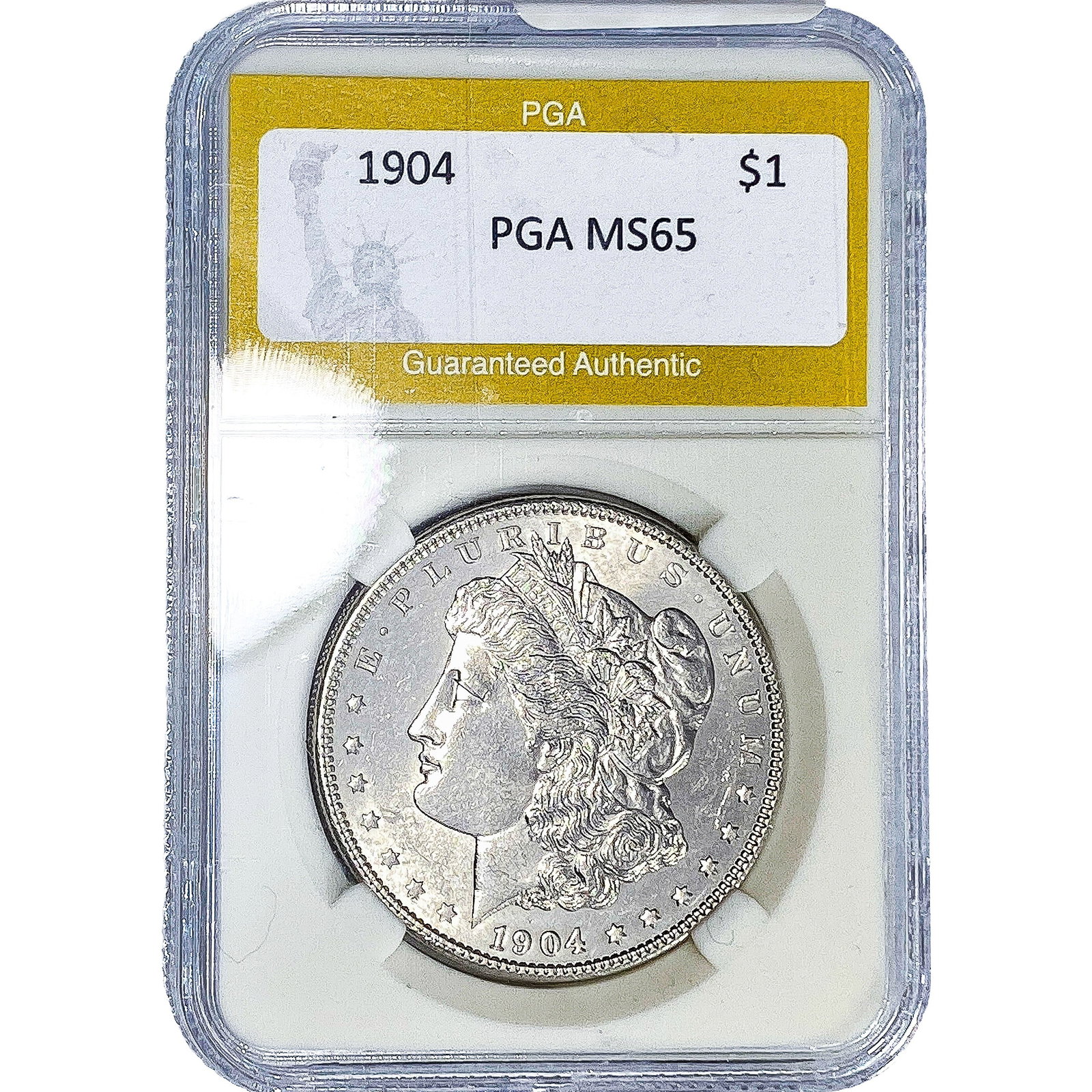 1904 Morgan Silver Dollar PGA MS65: 1904 Morgan Silver Dollar PGA MS65