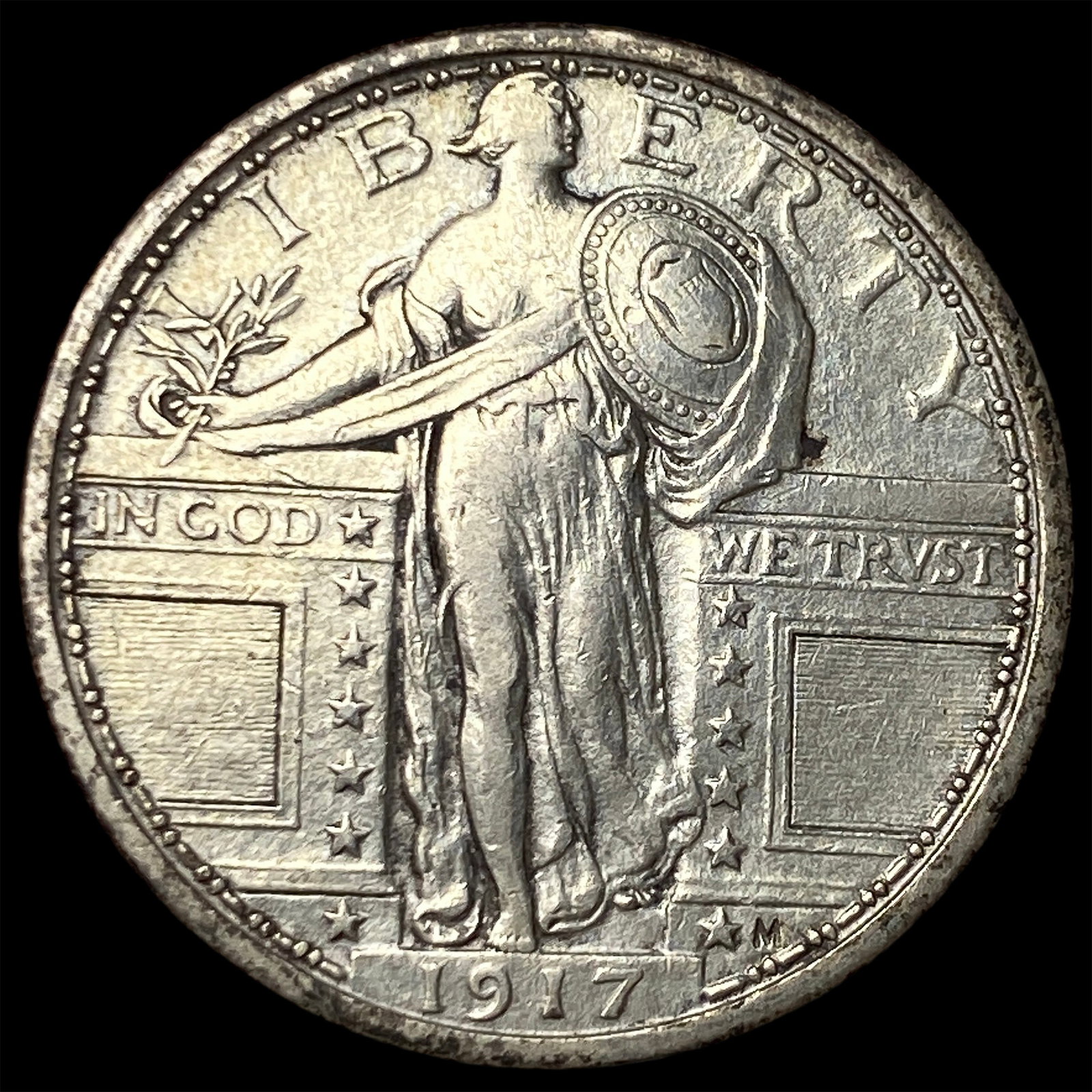 1917-M Standing Liberty Silver Quarter NEARLY UNCIRCULATED: 1917-M Standing Liberty Silver Quarter NEARLY UNCIRCULATED