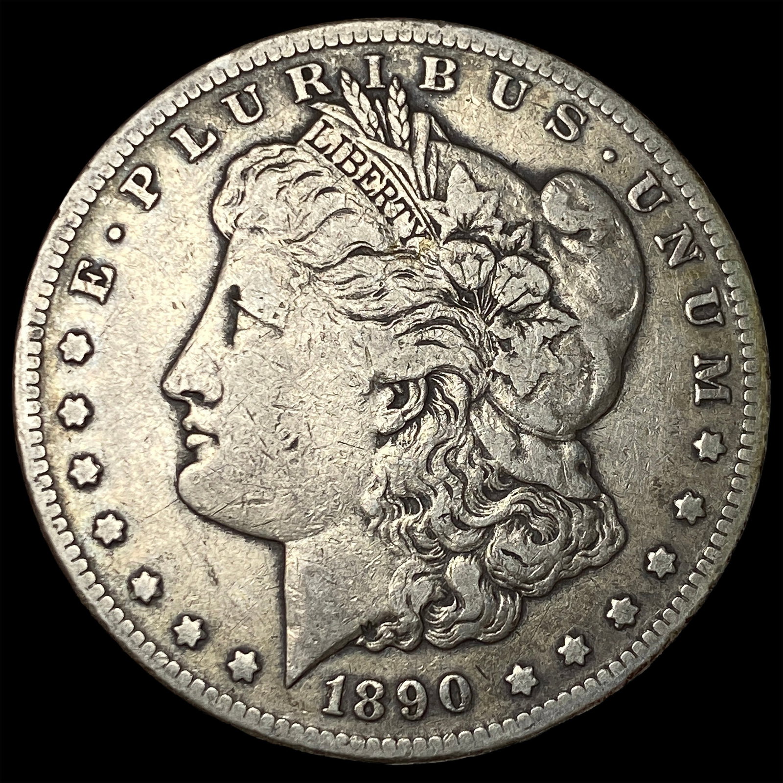 1890-CC Silver Morgan Dollar ABOUT UNCIRCULATED: 1890-CC Silver Morgan Dollar ABOUT UNCIRCULATED