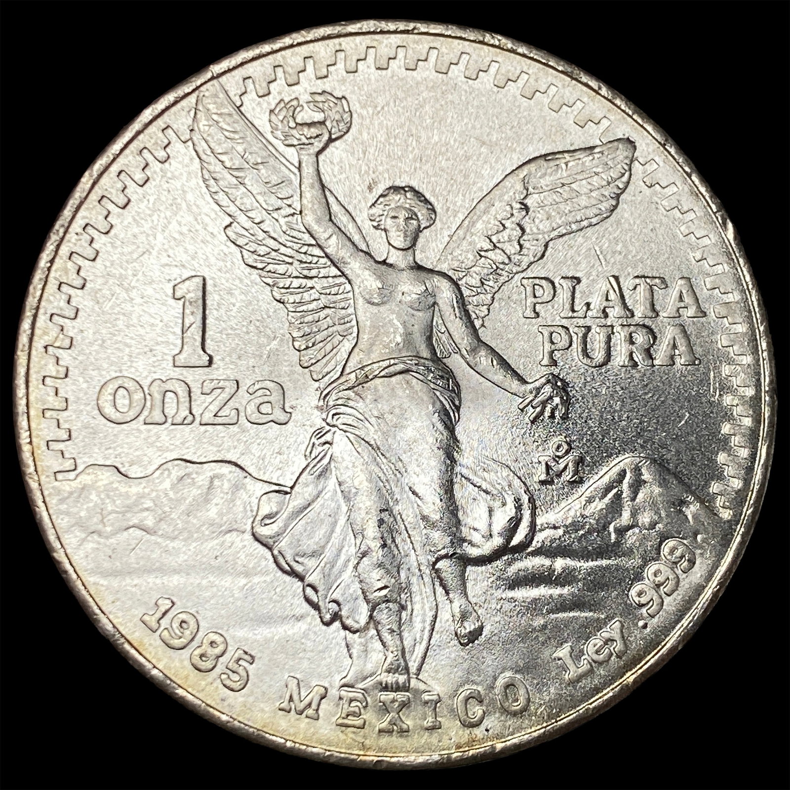 1985 Mexico Silver 1 Onza Libertad SUPERB GEM BU: 1985 Mexico Silver 1 Onza Libertad SUPERB GEM BU