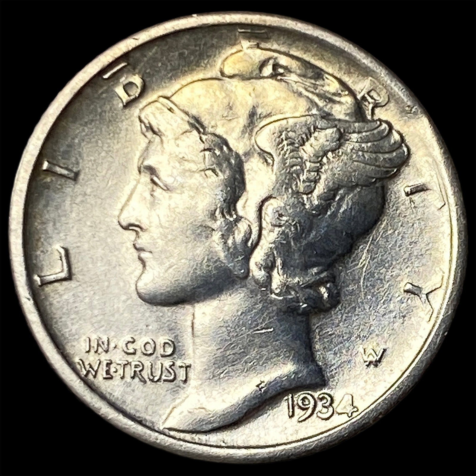 1934 Mercury Dime CLOSELY UNCIRCULATED: 1934 Mercury Dime CLOSELY UNCIRCULATED