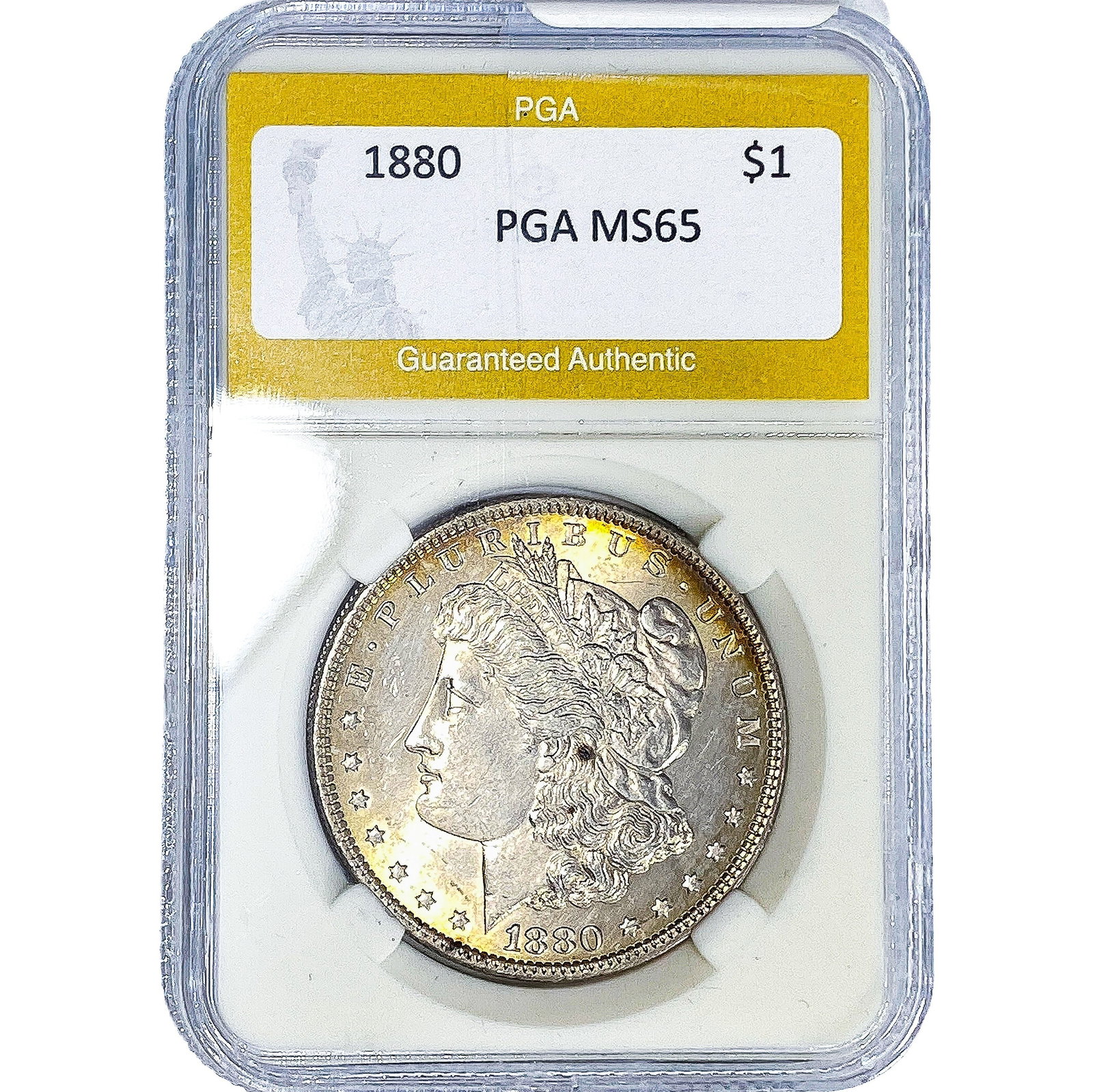 1880 Morgan Silver Dollar PGA MS65: 1880 Morgan Silver Dollar PGA MS65