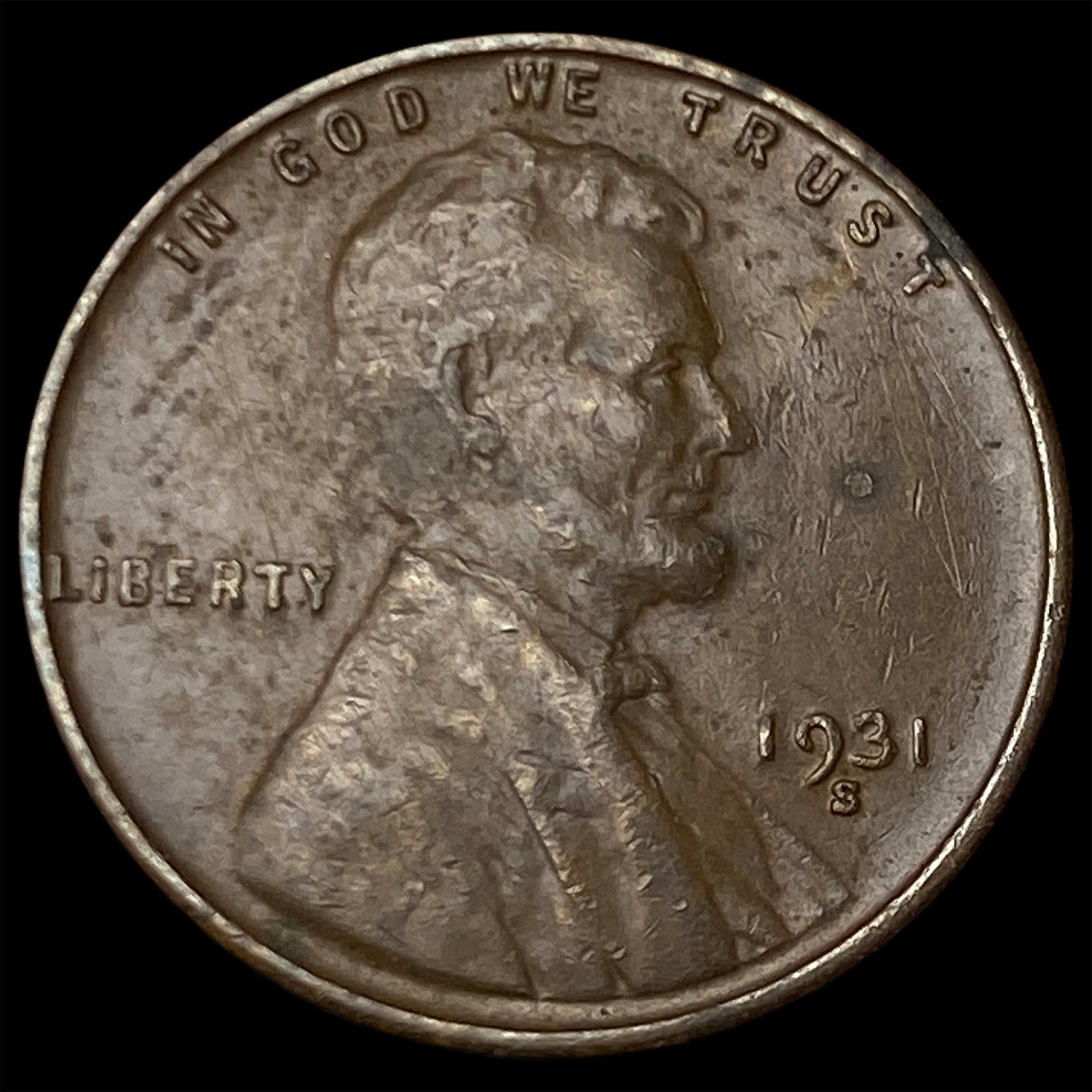 1931-S Lincoln Wheat Cent NEARLY UNCIRCULATED: 1931-S Lincoln Wheat Cent NEARLY UNCIRCULATED