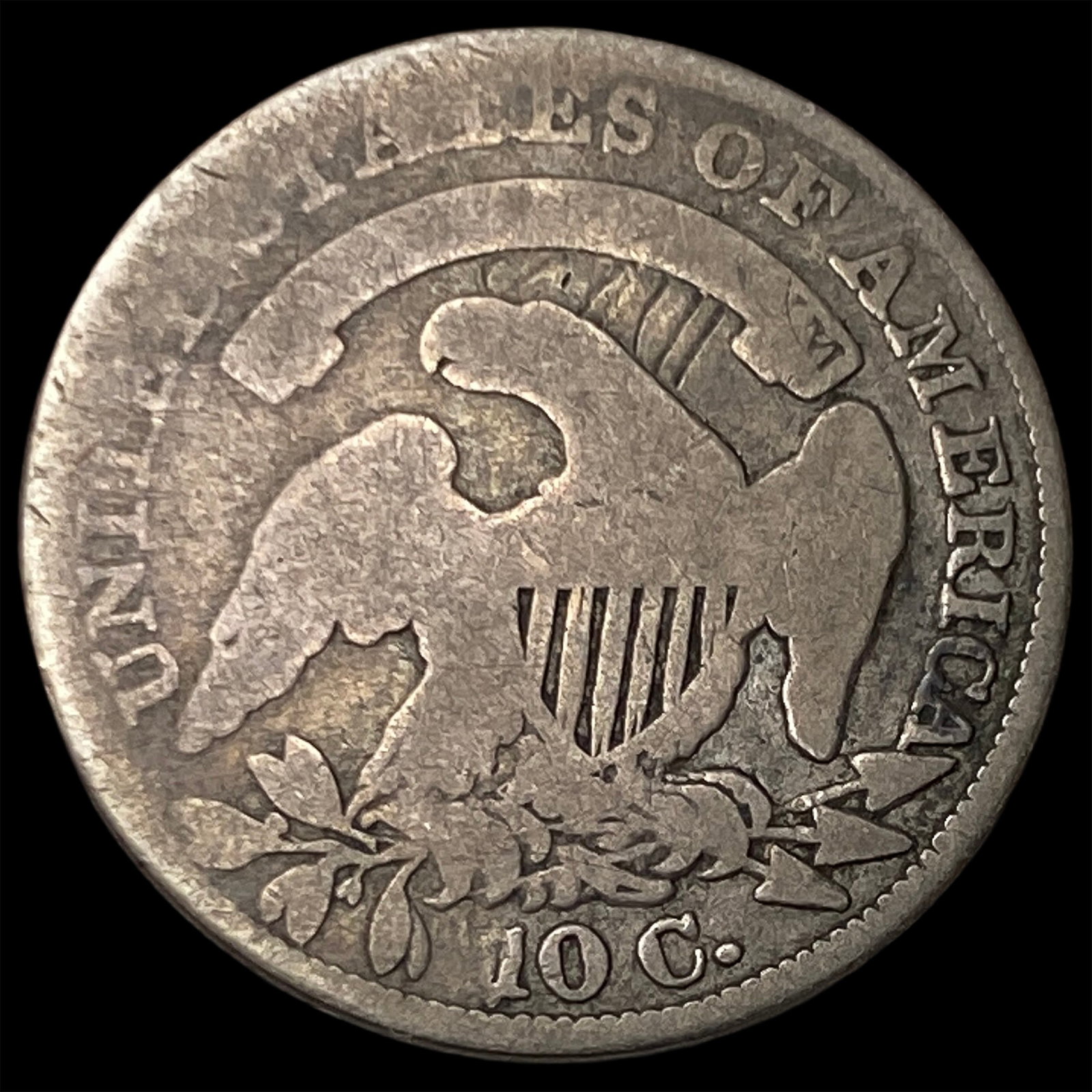1834 Capped Bust Dime NICELY CIRCULATED - 2