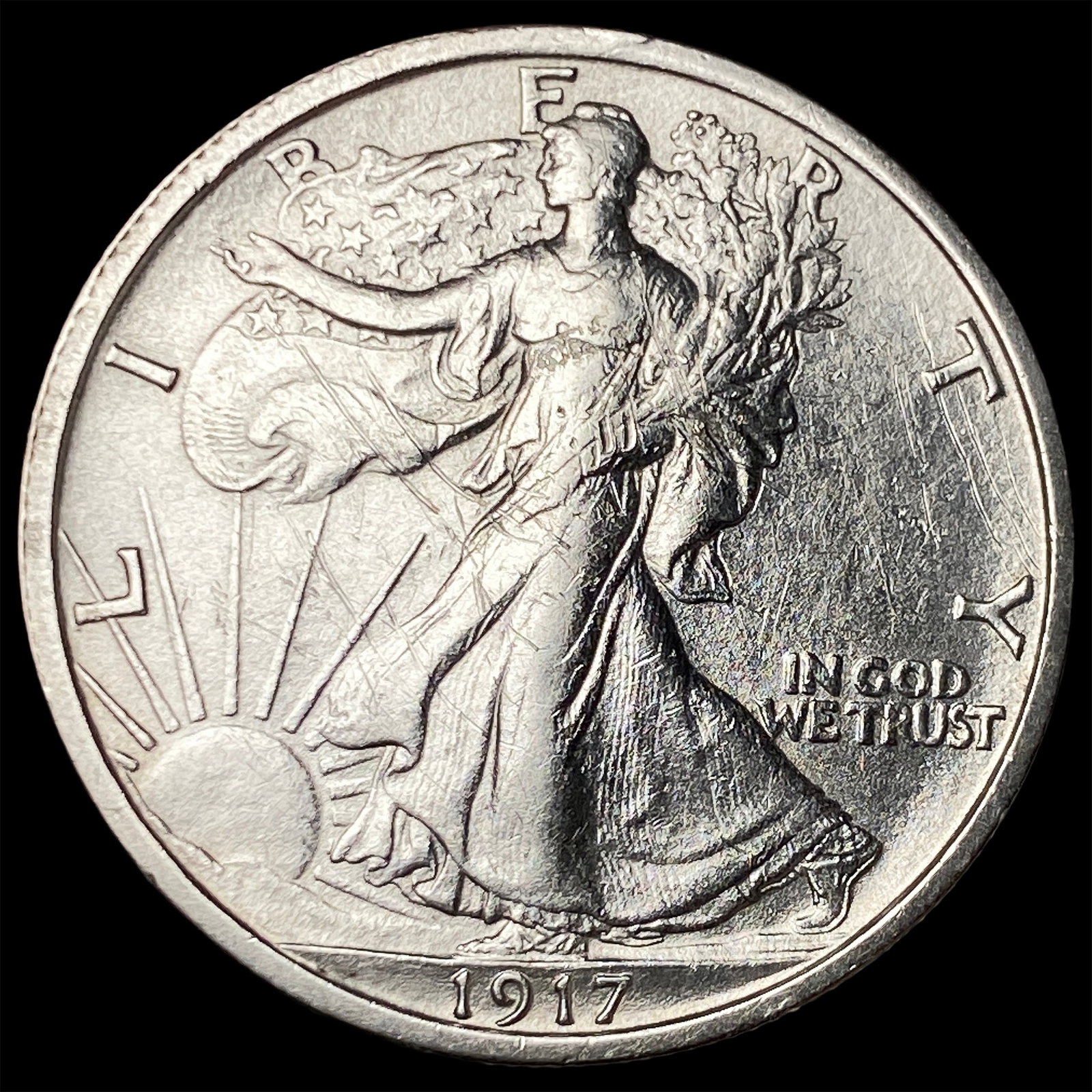 1917 Walking Liberty Half Dollar HIGH GRADE: 1917 Walking Liberty Half Dollar HIGH GRADE