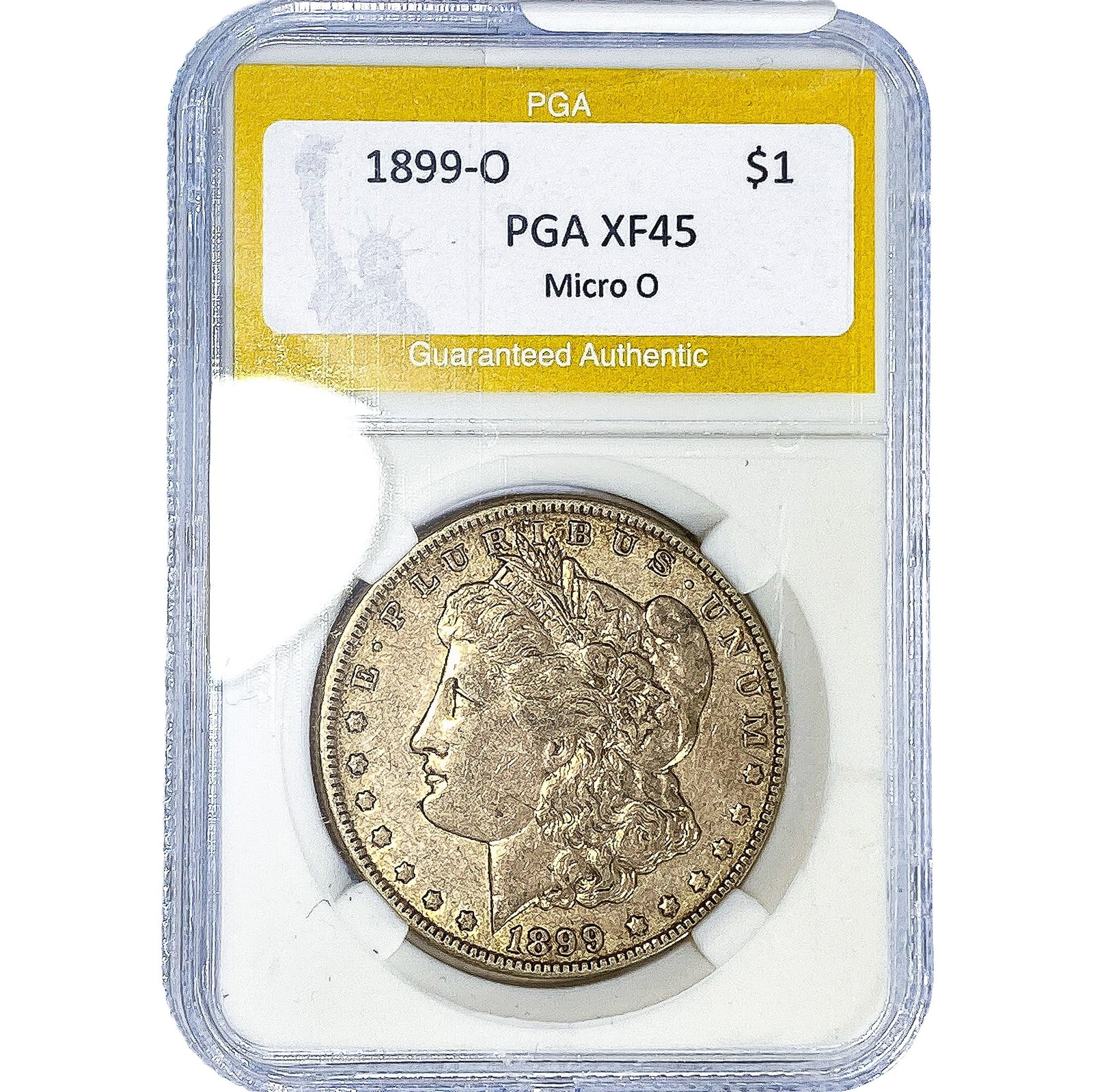 1899-O Morgan Silver Dollar PGA XF45 Micro O: 1899-O Morgan Silver Dollar PGA XF45 Micro O