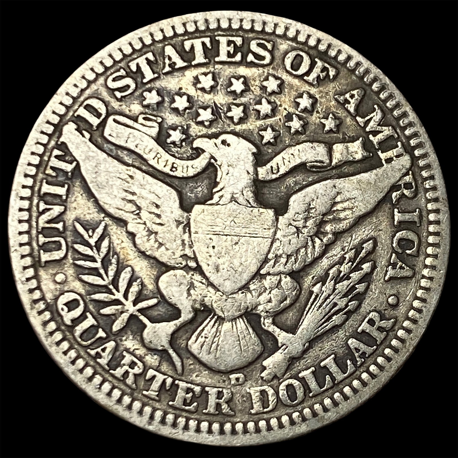 1908-D Silver Barber Quarter LIGHTLY CIRCULATED - 2