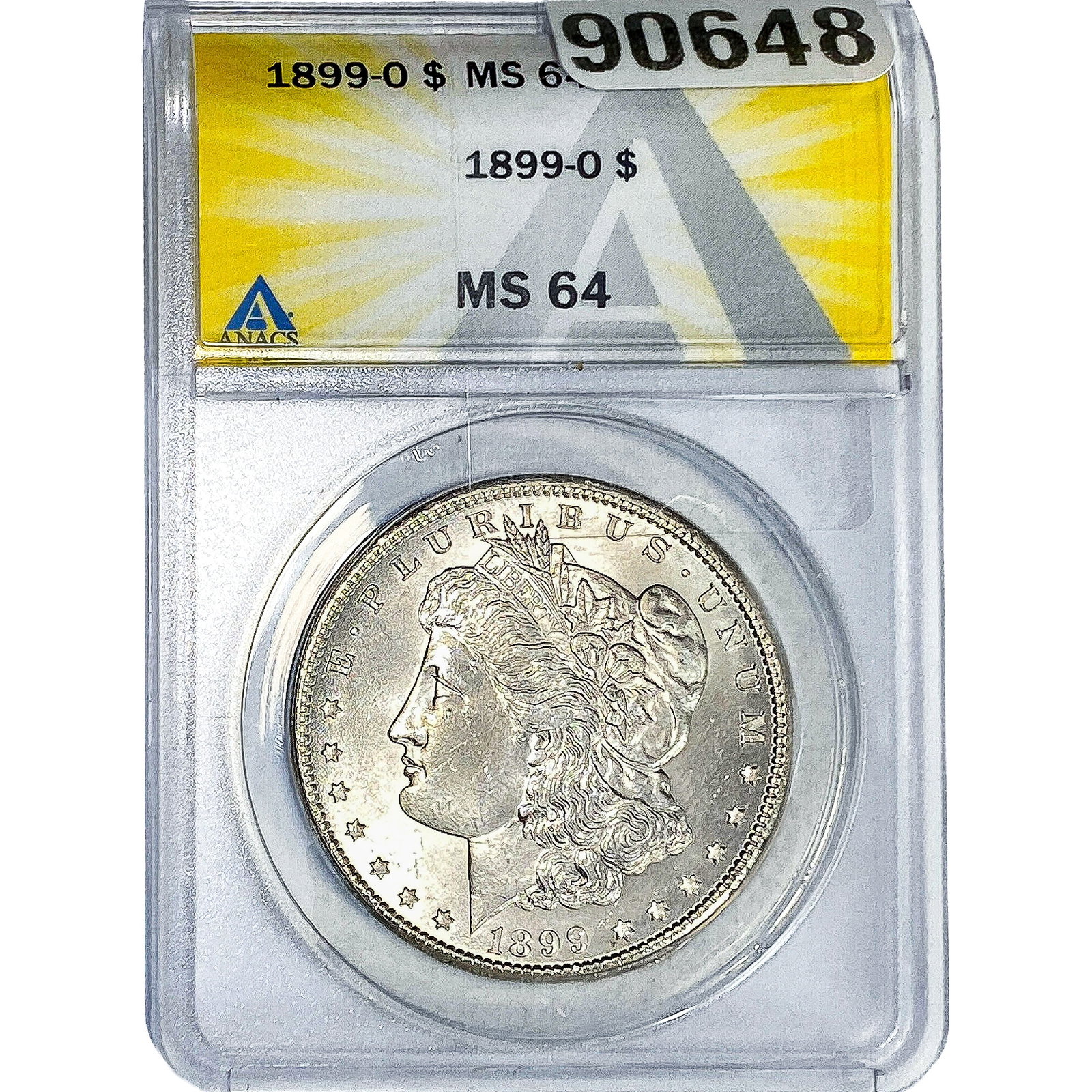 1899-O Morgan Silver Dollar ANACS MS64: 1899-O Morgan Silver Dollar ANACS MS64